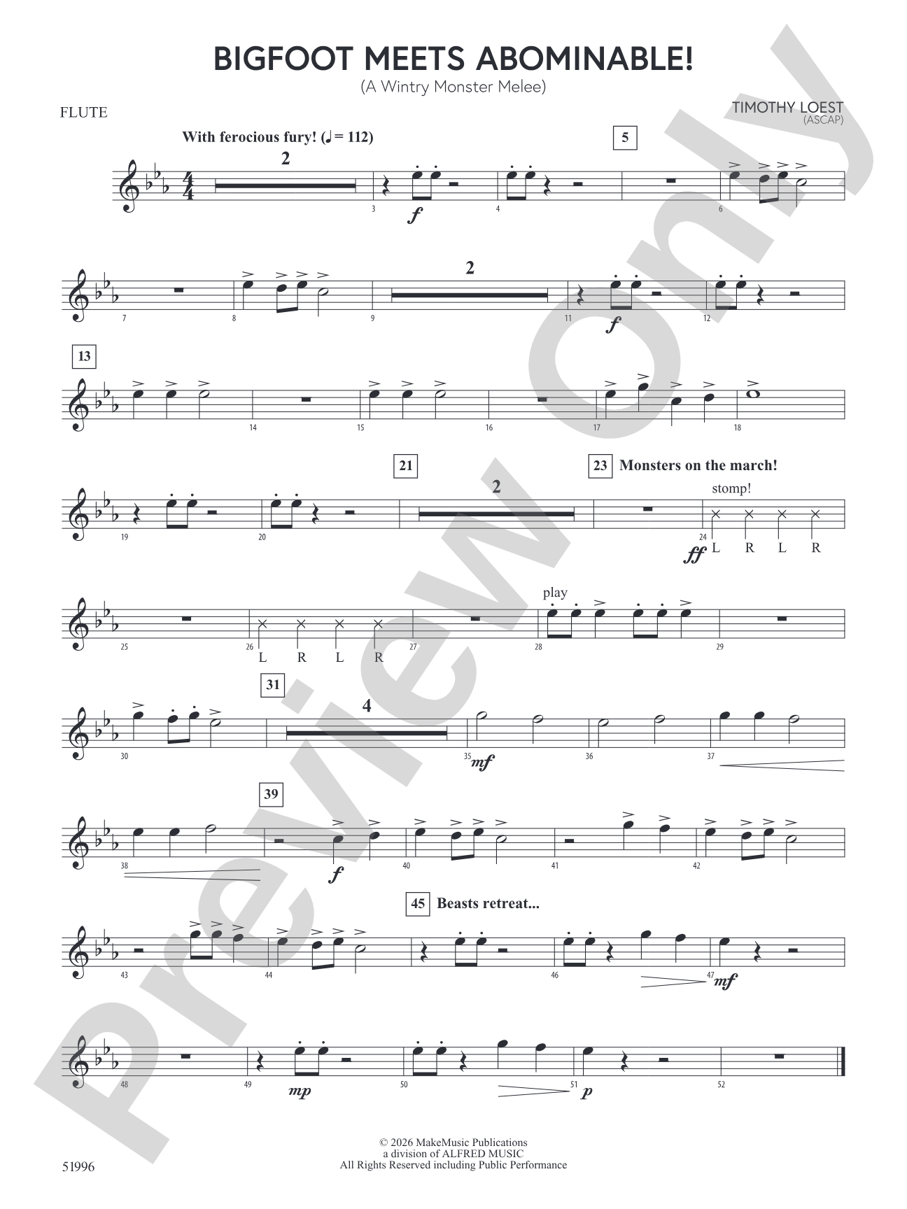 Bigfoot Meets Abominable!: Flute