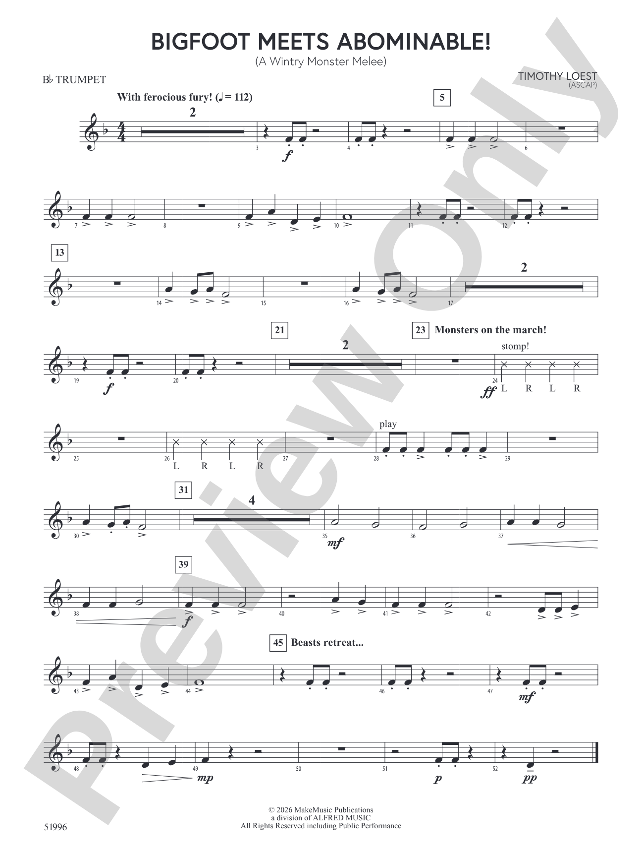 Bigfoot Meets Abominable!: 1st B-flat Trumpet