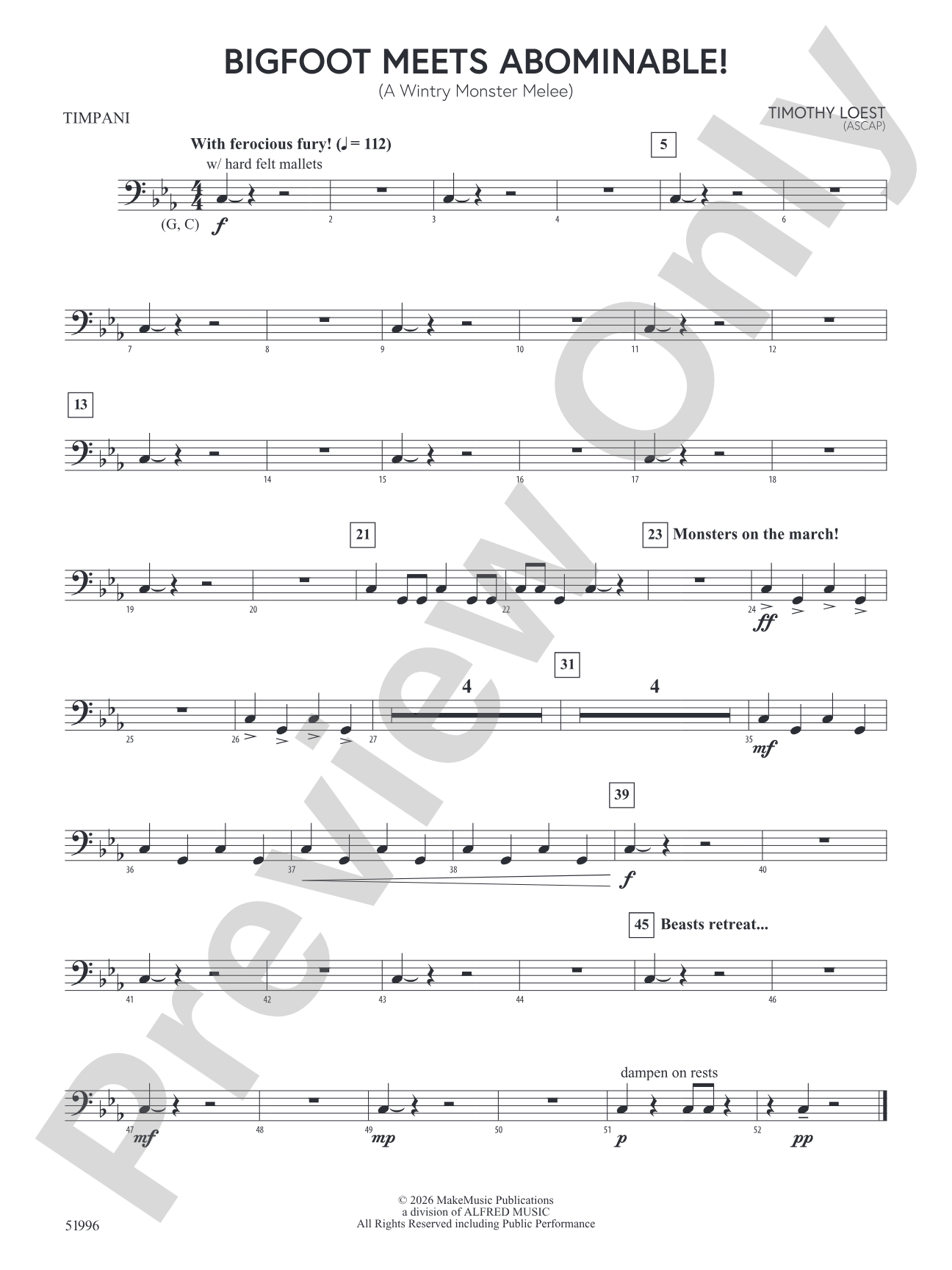 Bigfoot Meets Abominable!: Timpani
