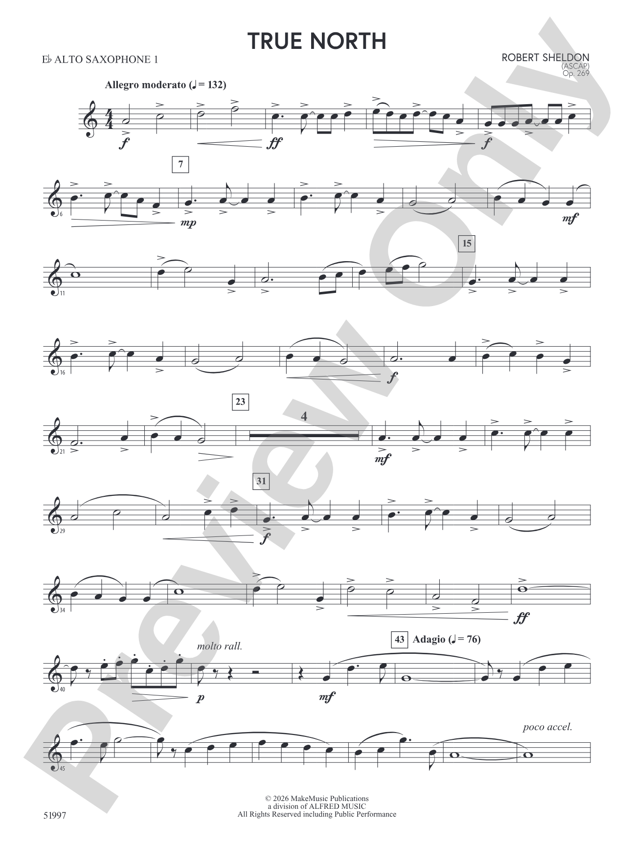 True North: E-flat Alto Saxophone
