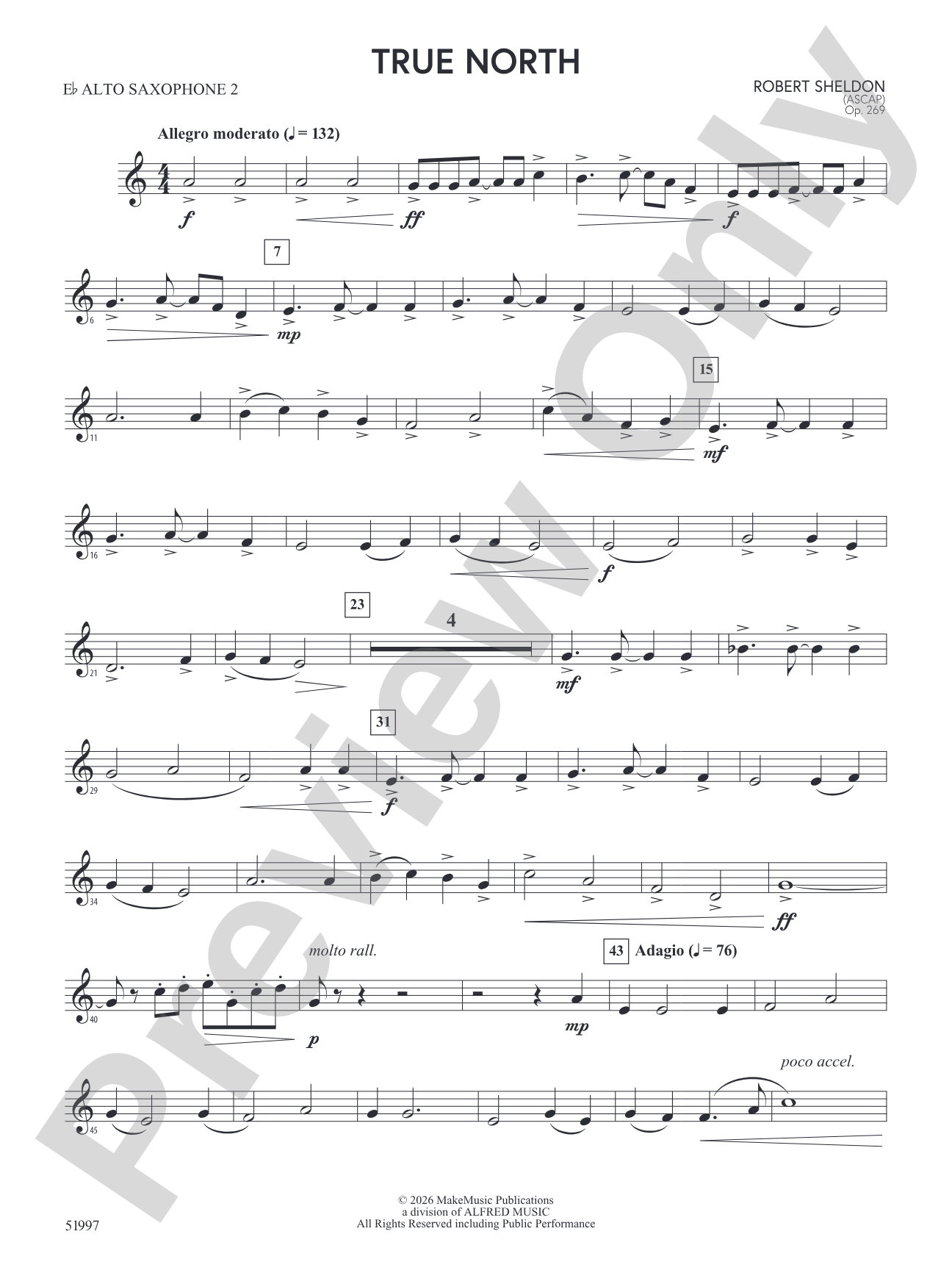 True North: 2nd E-flat Alto Saxophone
