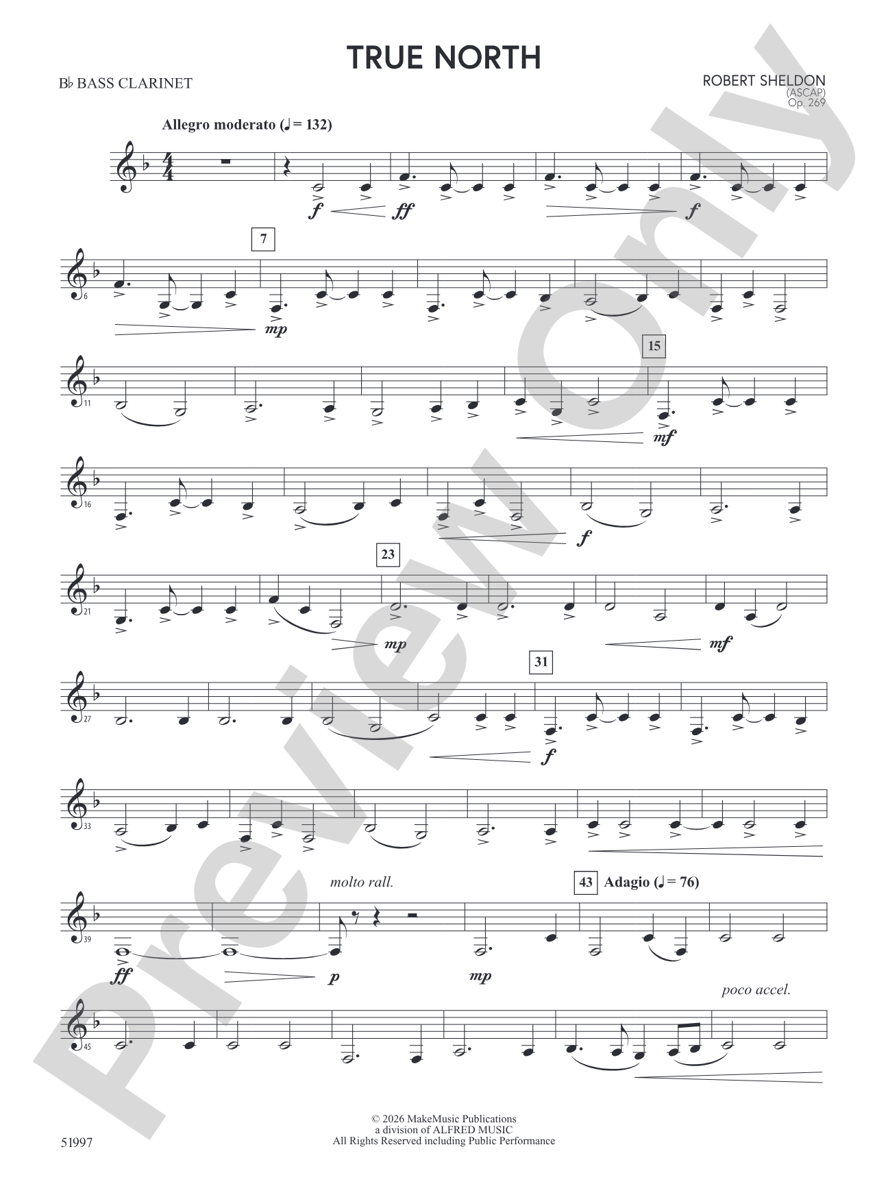 True North: B-flat Bass Clarinet