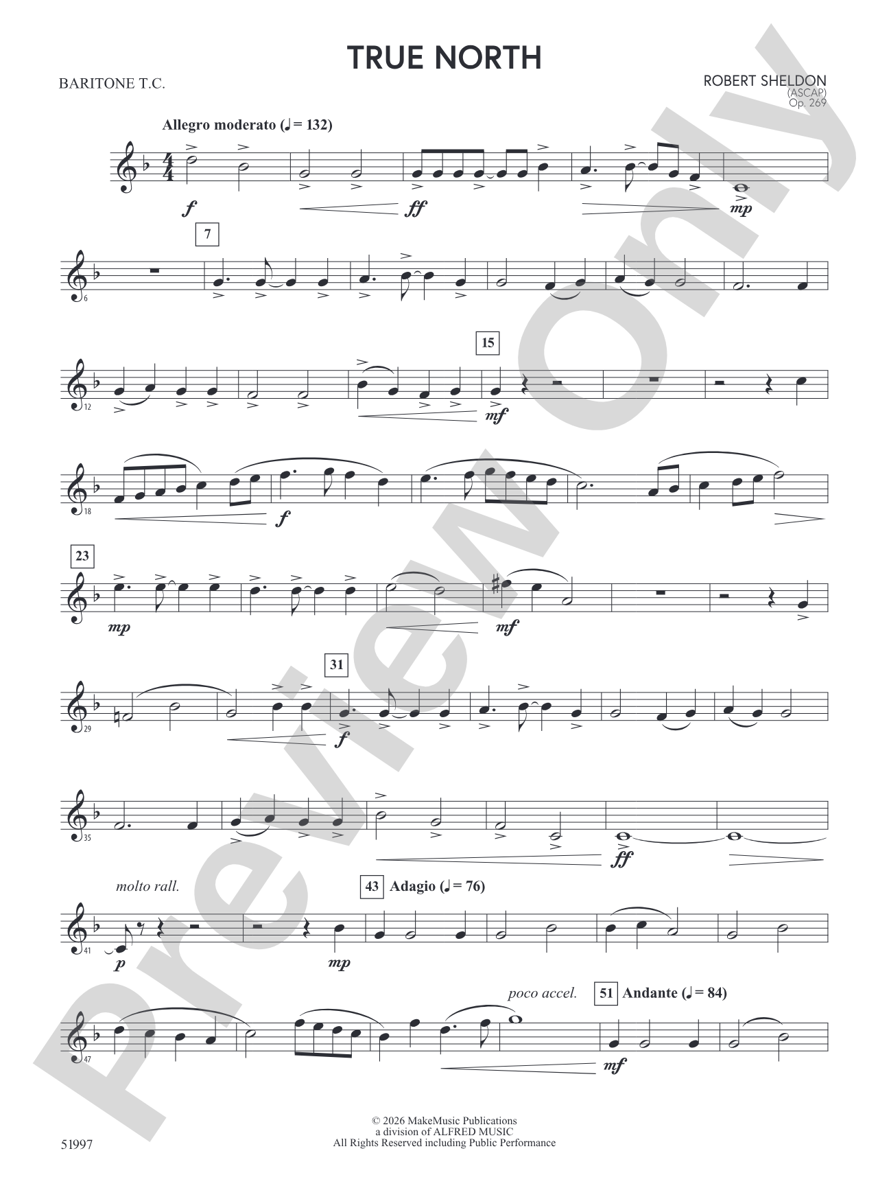 True North: Baritone T.C.