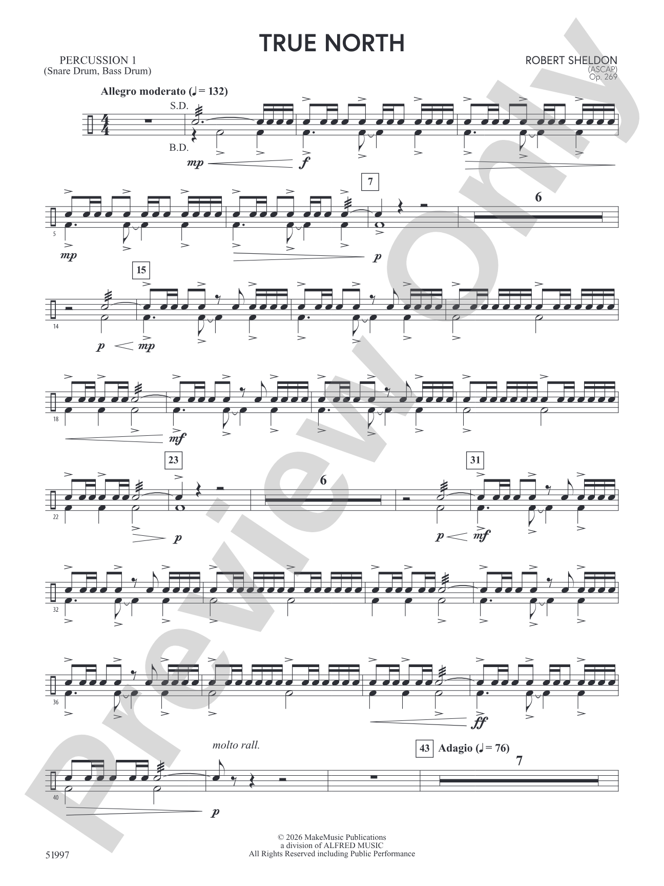 True North: 1st Percussion