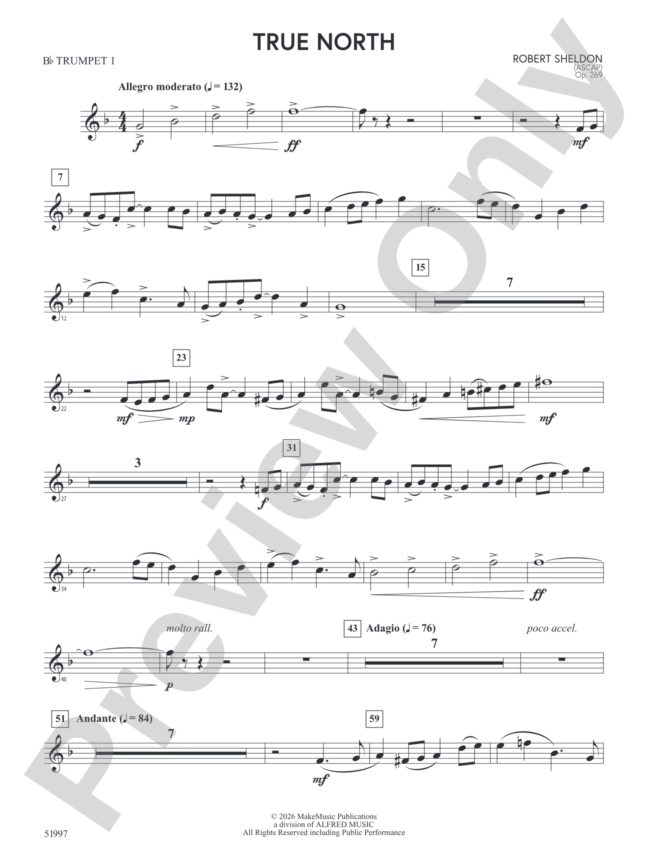 True North: 1st B-flat Trumpet