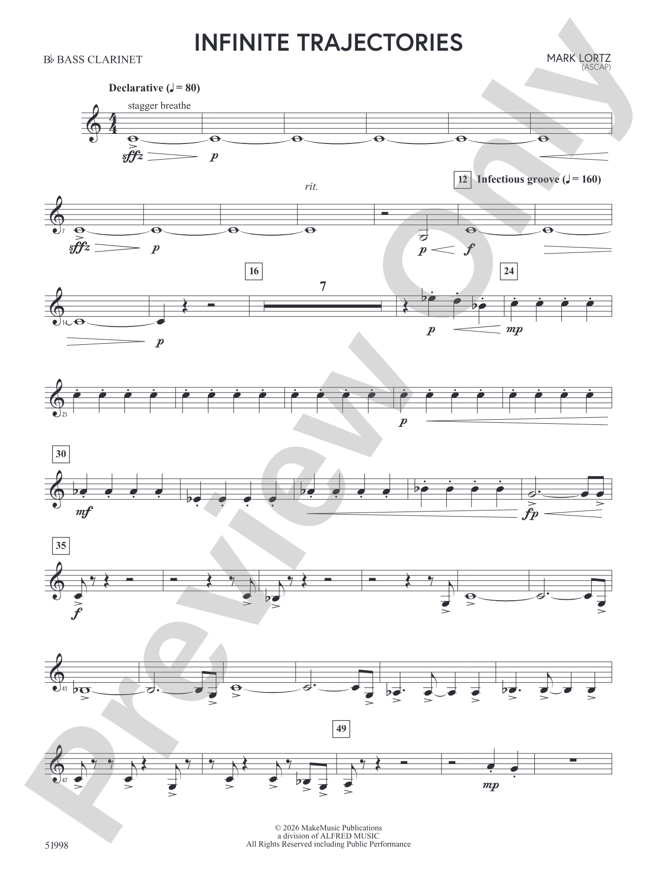 Infinite Trajectories: B-flat Bass Clarinet