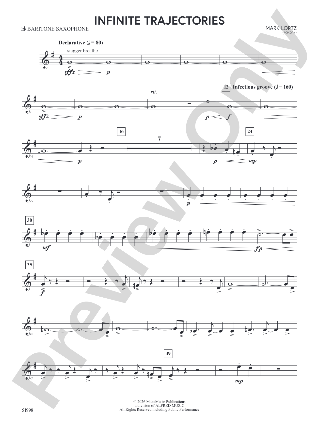Infinite Trajectories: E-flat Baritone Saxophone