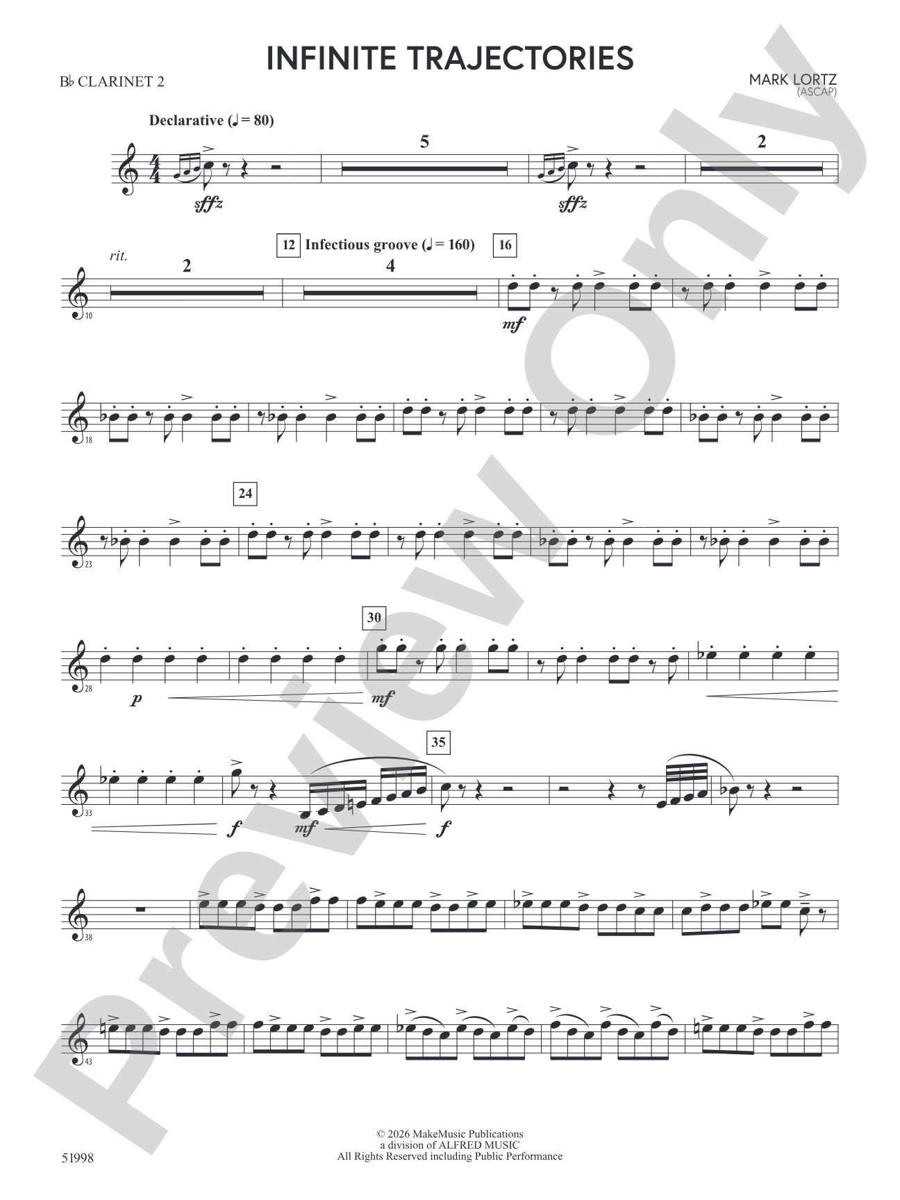 Infinite Trajectories: 2nd B-flat Clarinet