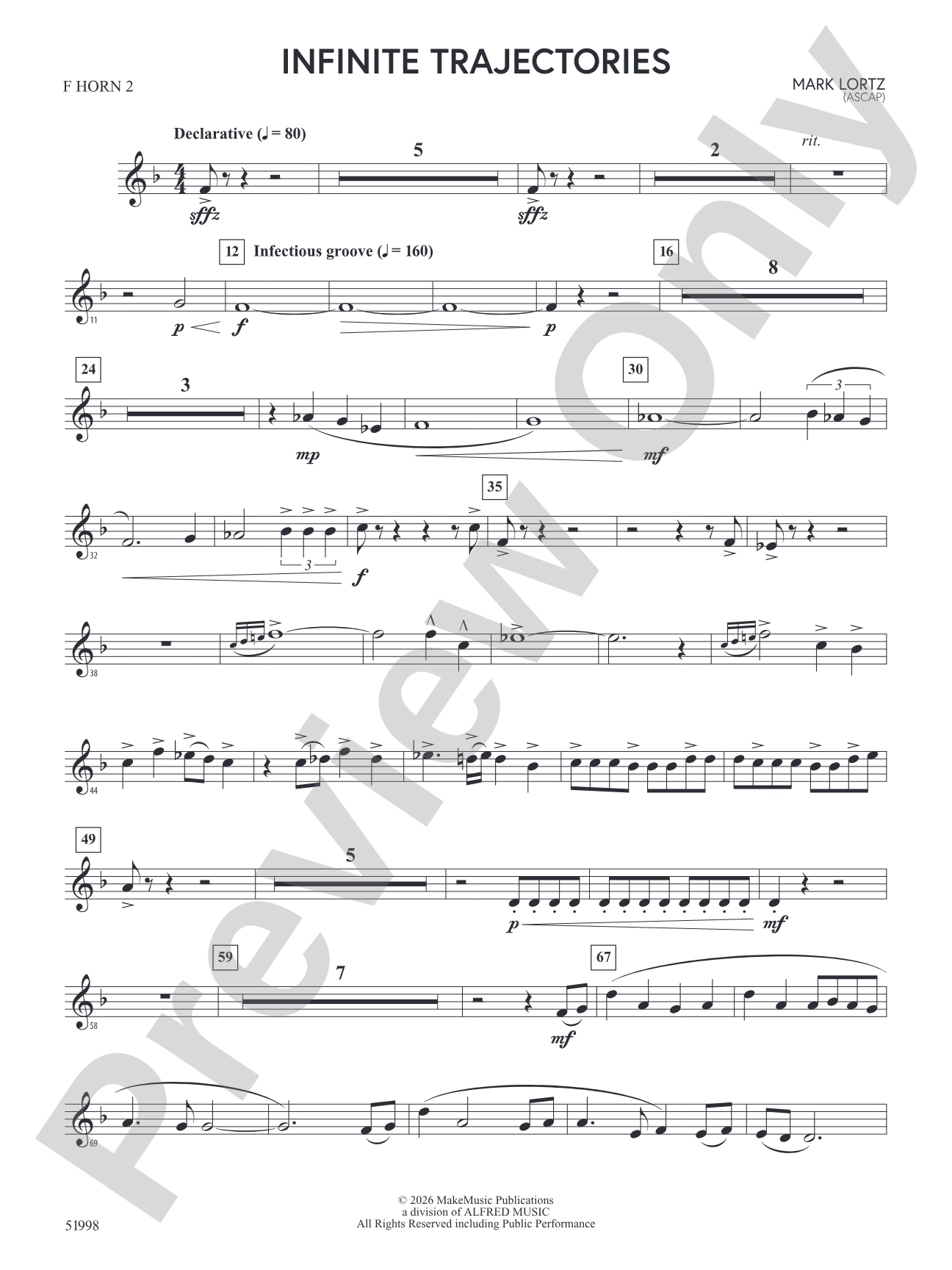 Infinite Trajectories: 2nd F Horn