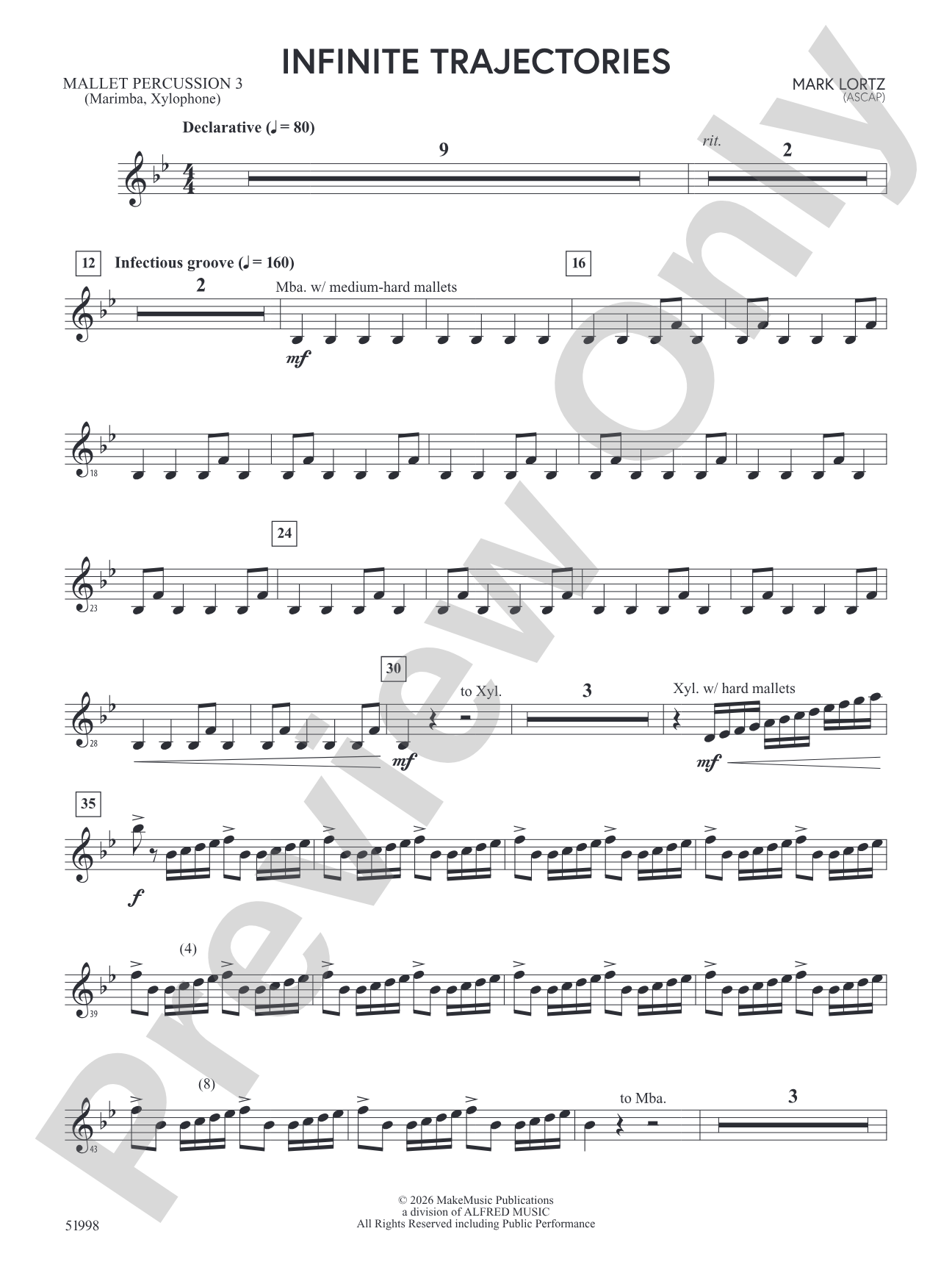 Infinite Trajectories: 3rd Mallet Percussion