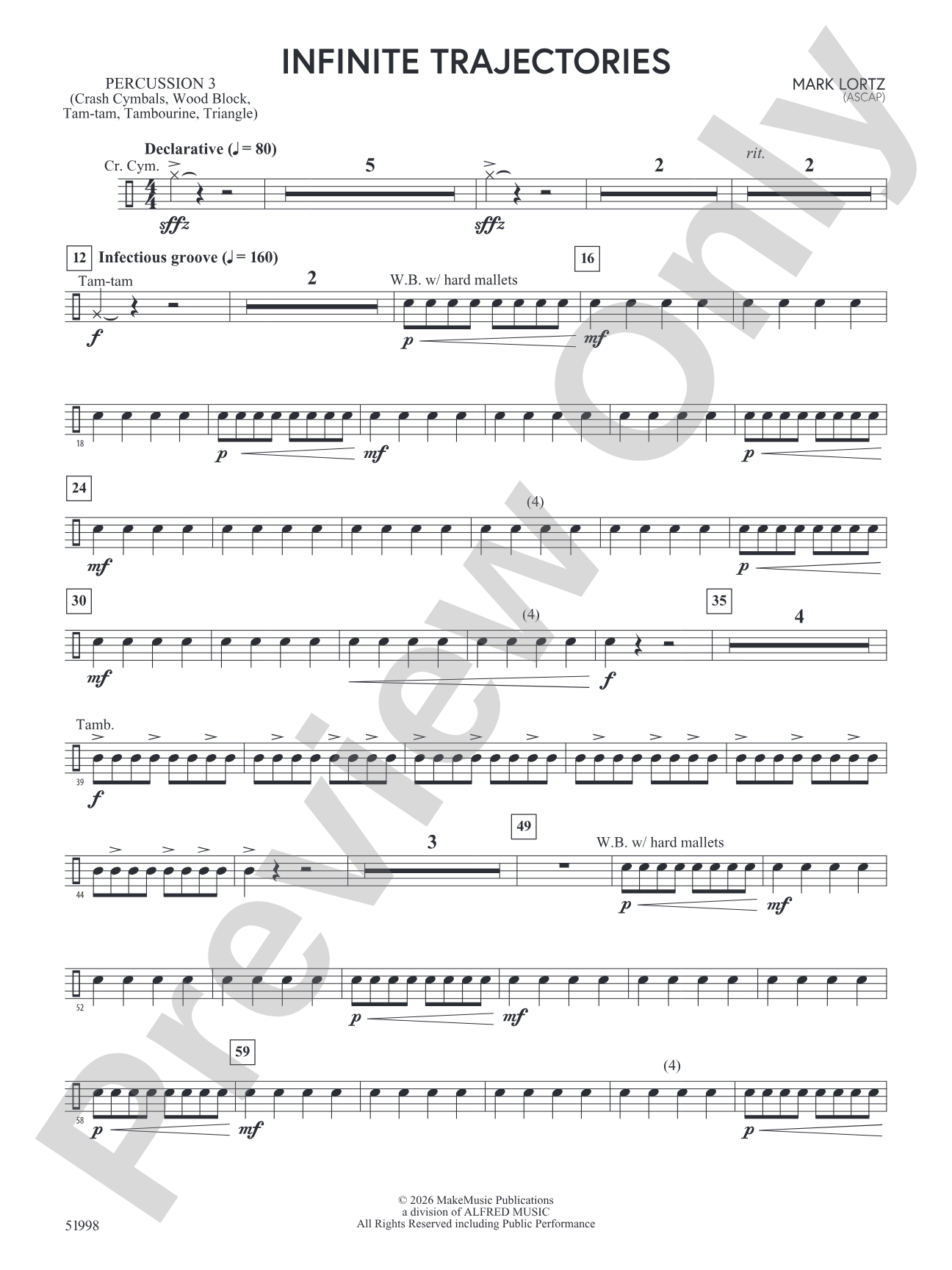 Infinite Trajectories: 3rd Percussion