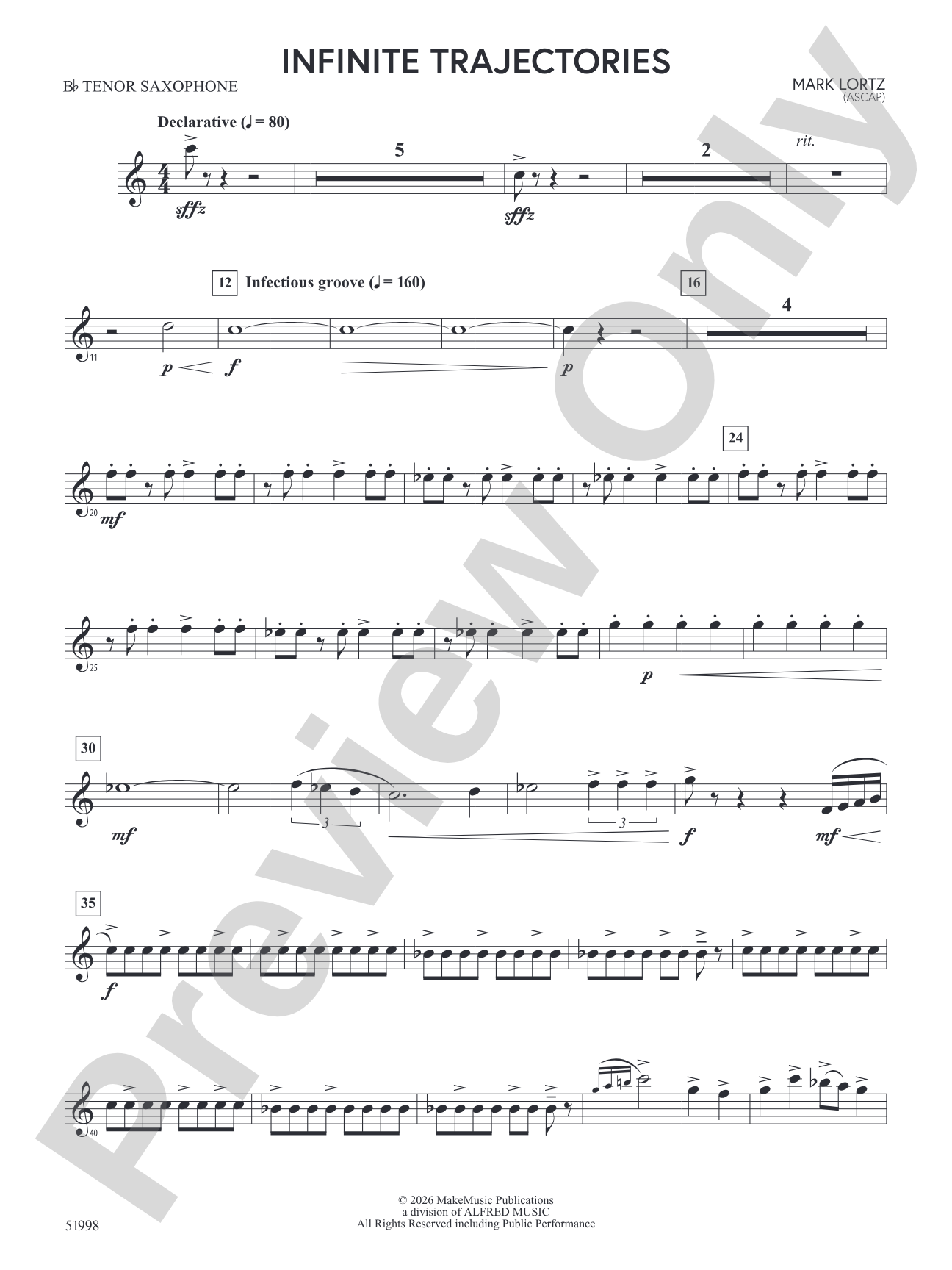 Infinite Trajectories: B-flat Tenor Saxophone