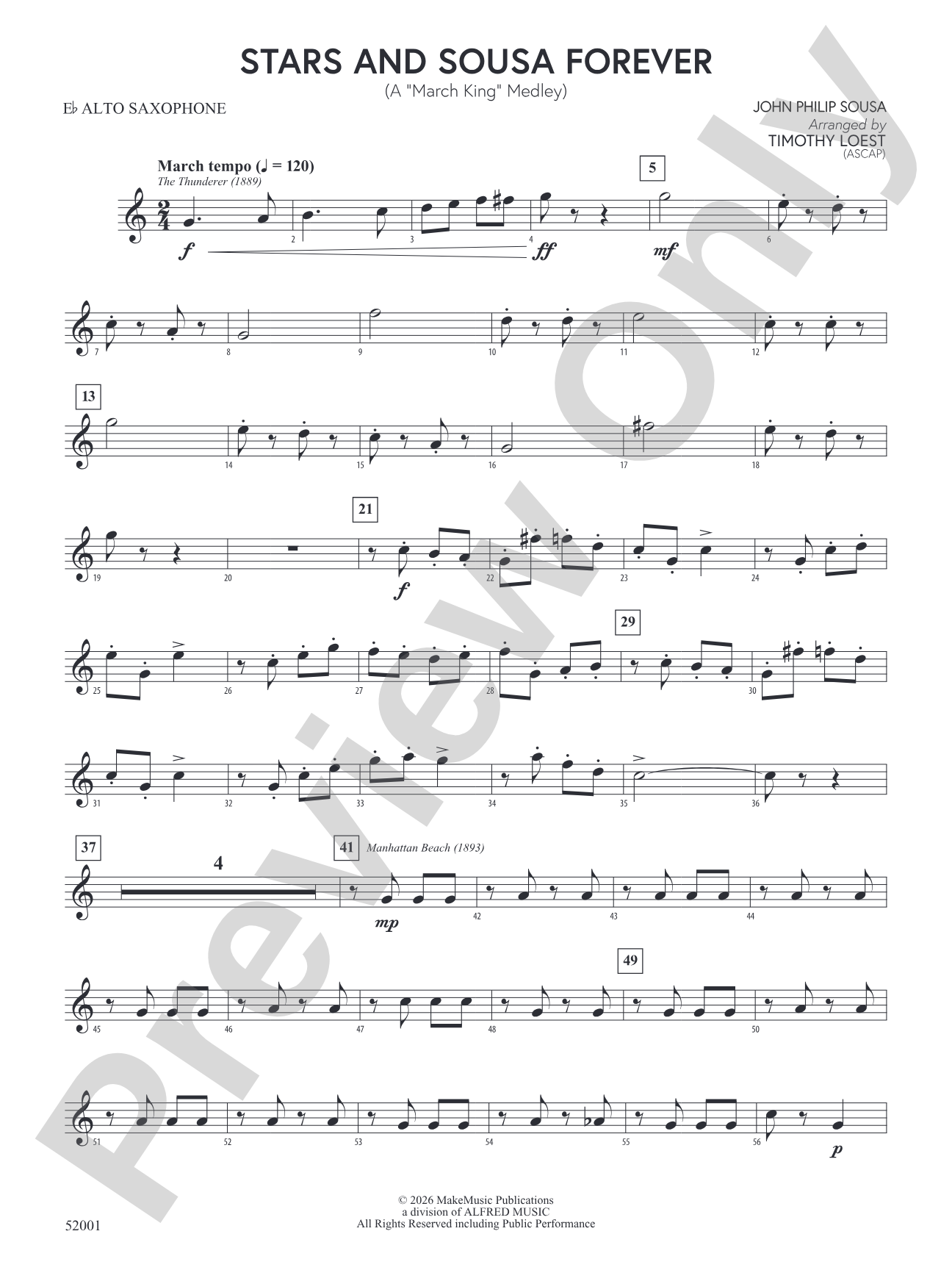 Stars and Sousa Forever: E-flat Alto Saxophone