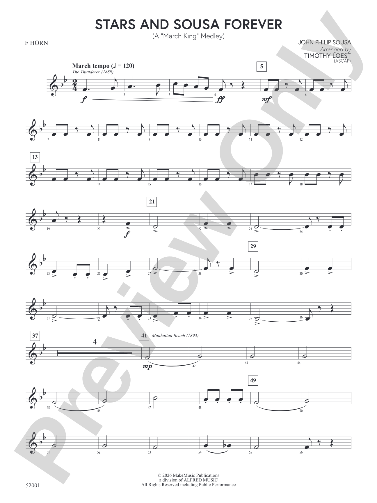 Stars and Sousa Forever: 1st F Horn