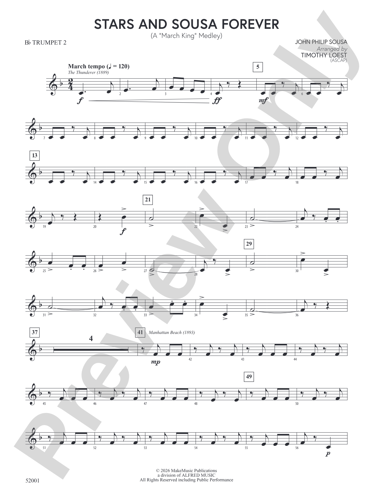 Stars and Sousa Forever: 2nd B-flat Trumpet