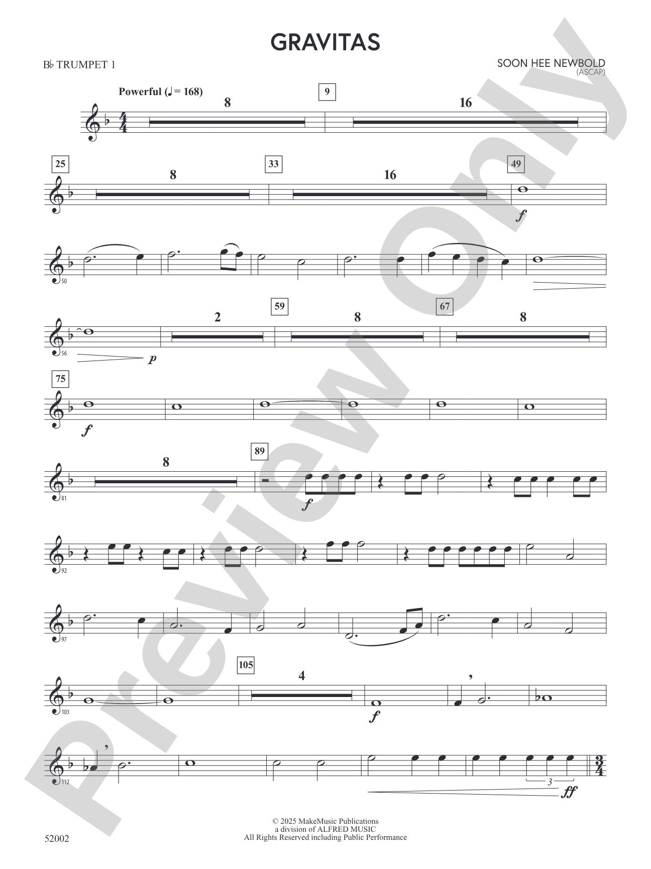Gravitas: 1st B-flat Trumpet
