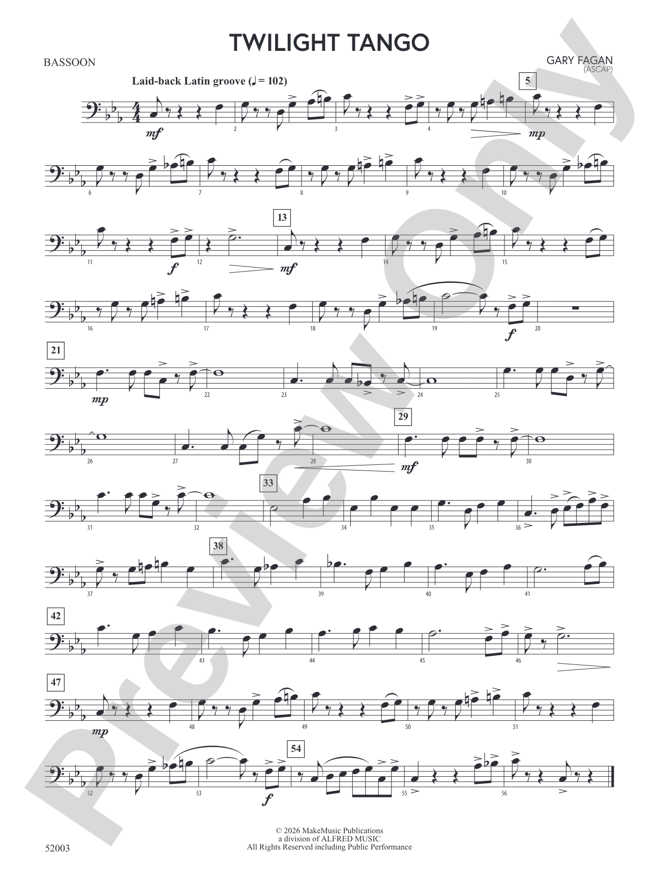 Twilight Tango: Bassoon