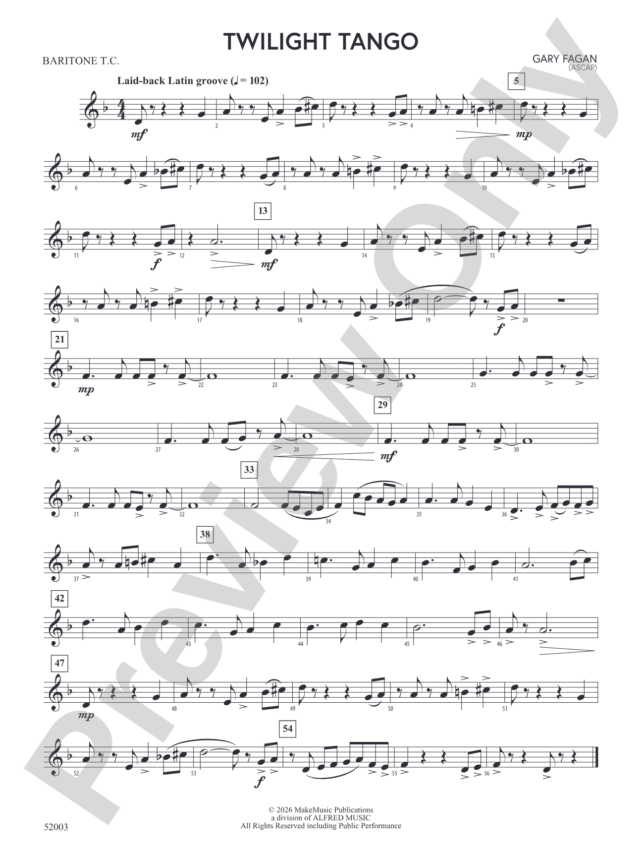 Twilight Tango: Baritone T.C.