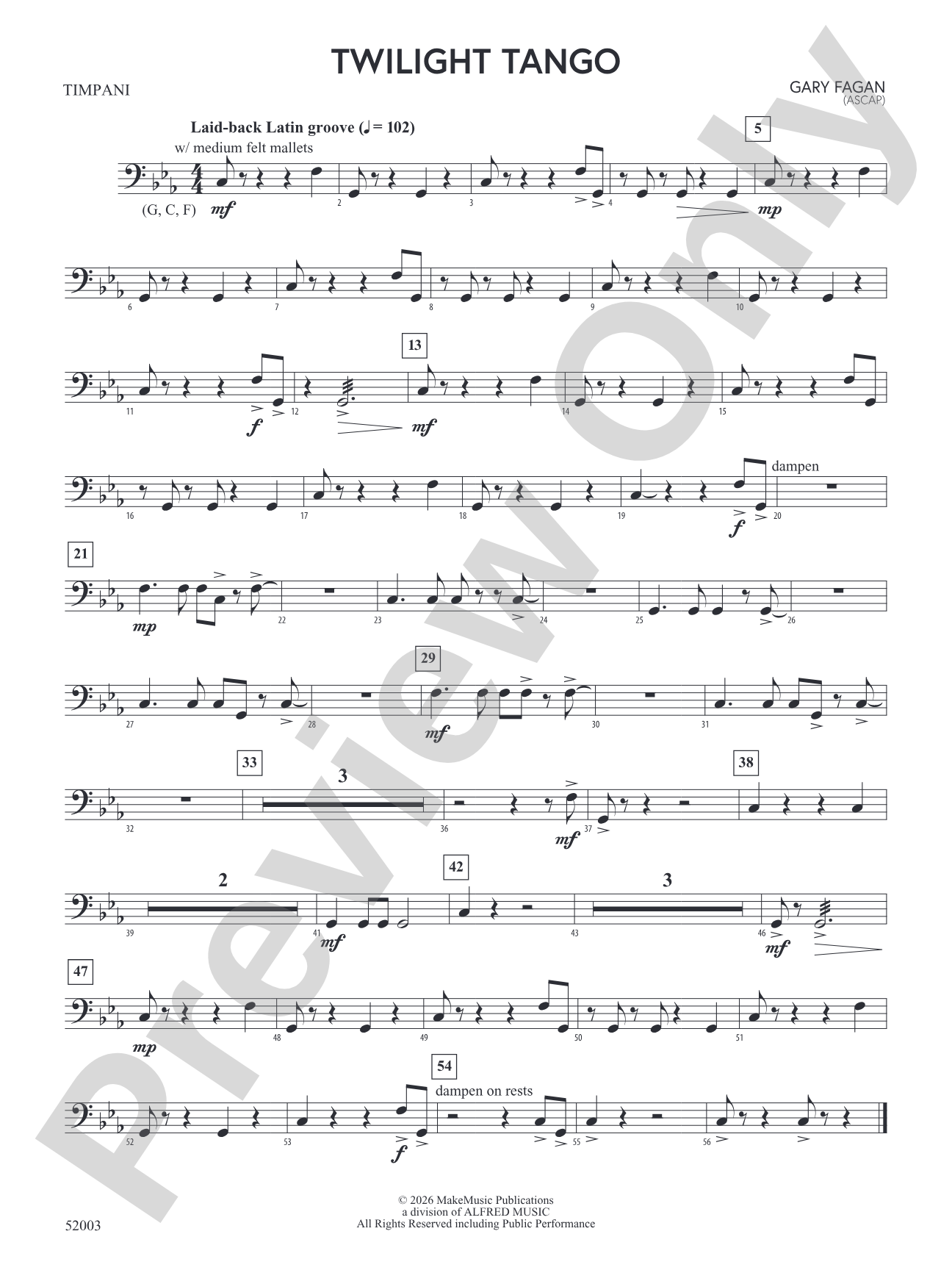 Twilight Tango: Timpani