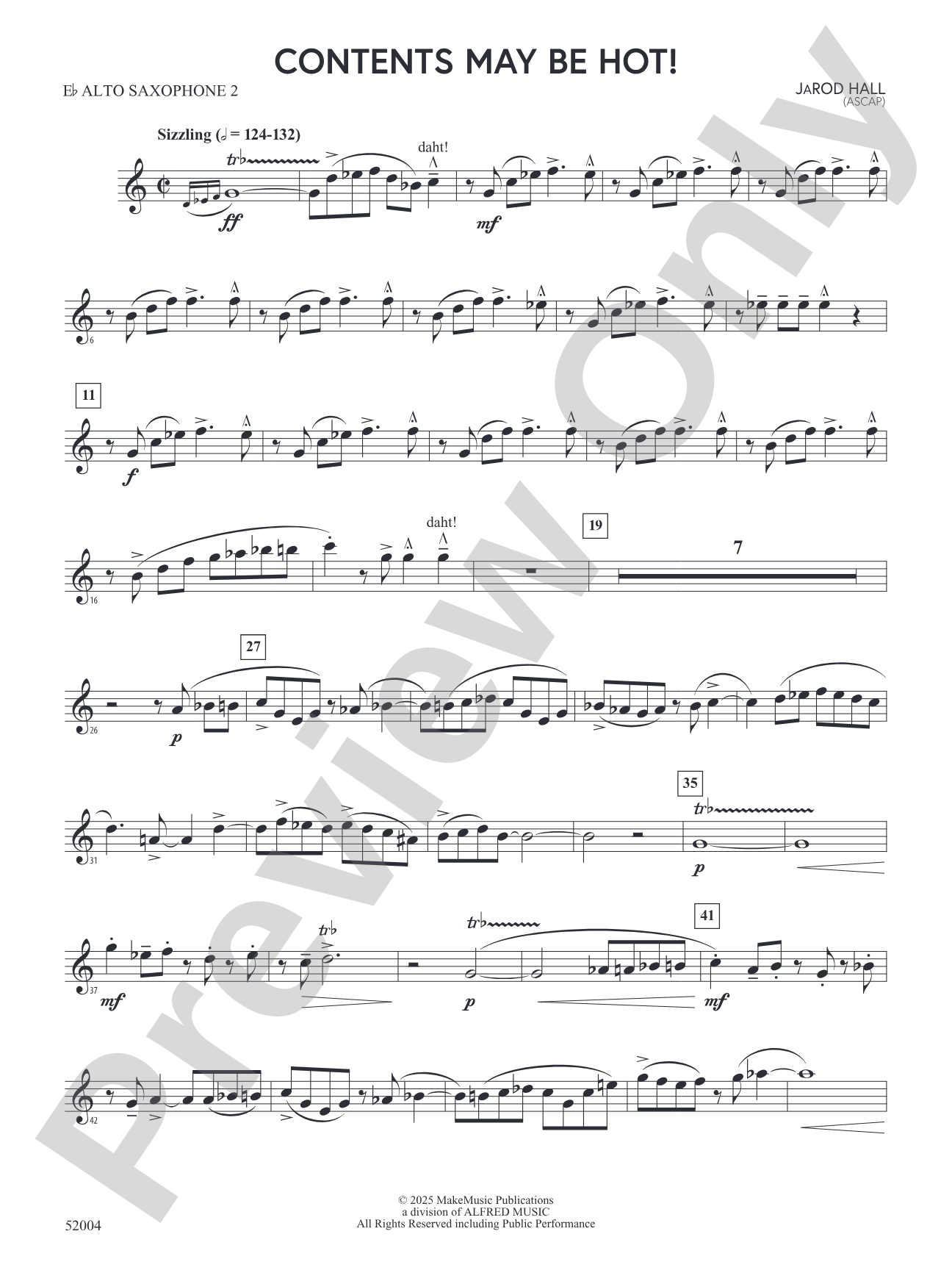 Contents May Be Hot!: 2nd E-flat Alto Saxophone