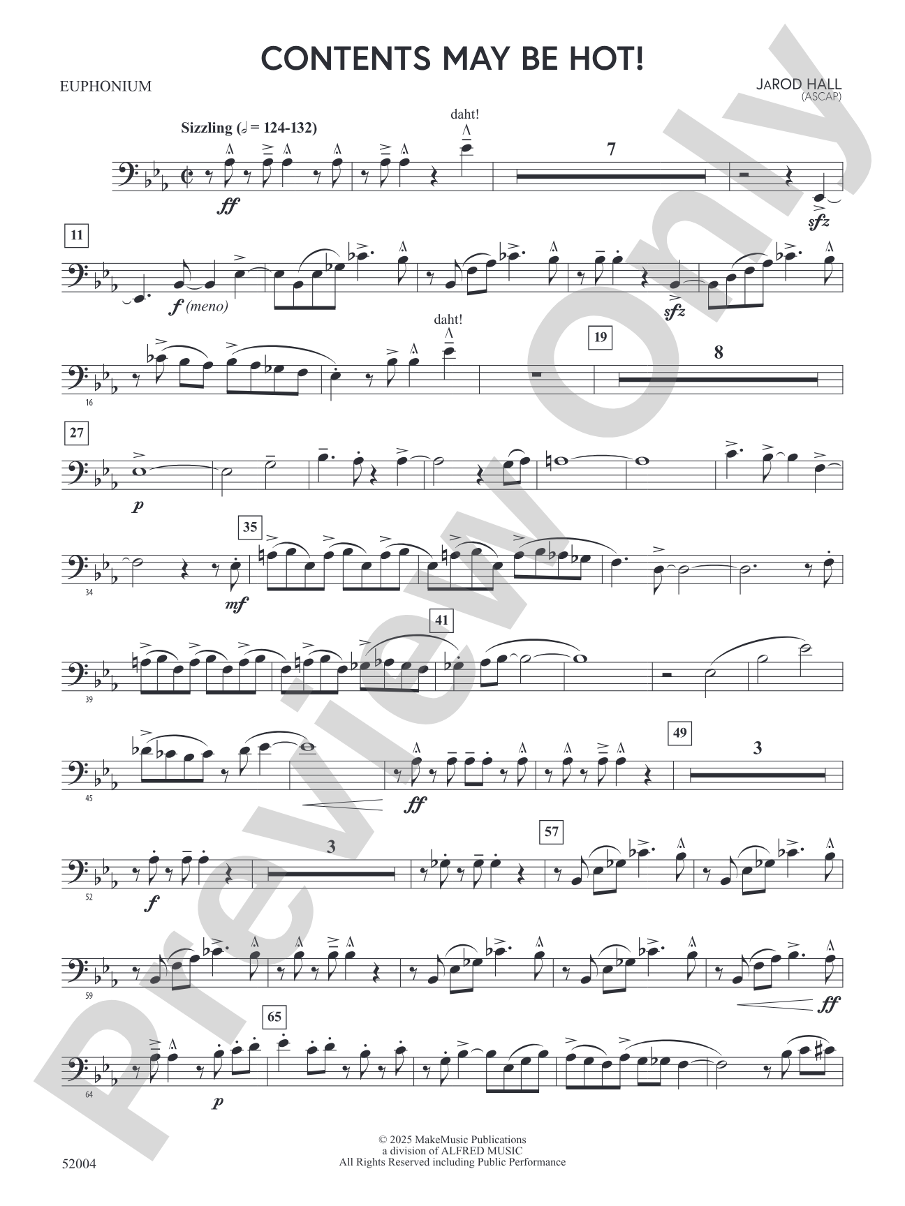 Contents May Be Hot!: Baritone B.C.