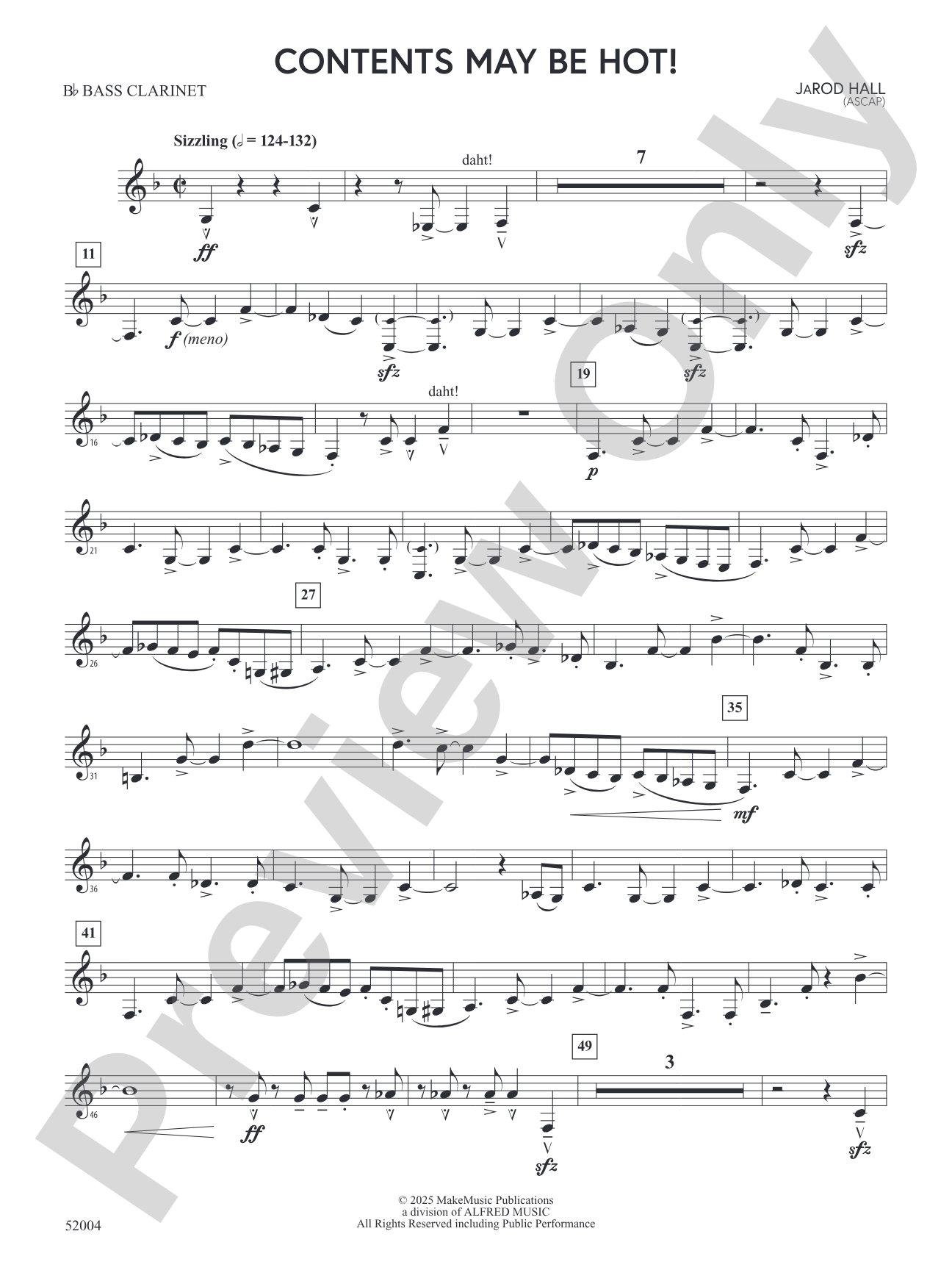 Contents May Be Hot!: B-flat Bass Clarinet