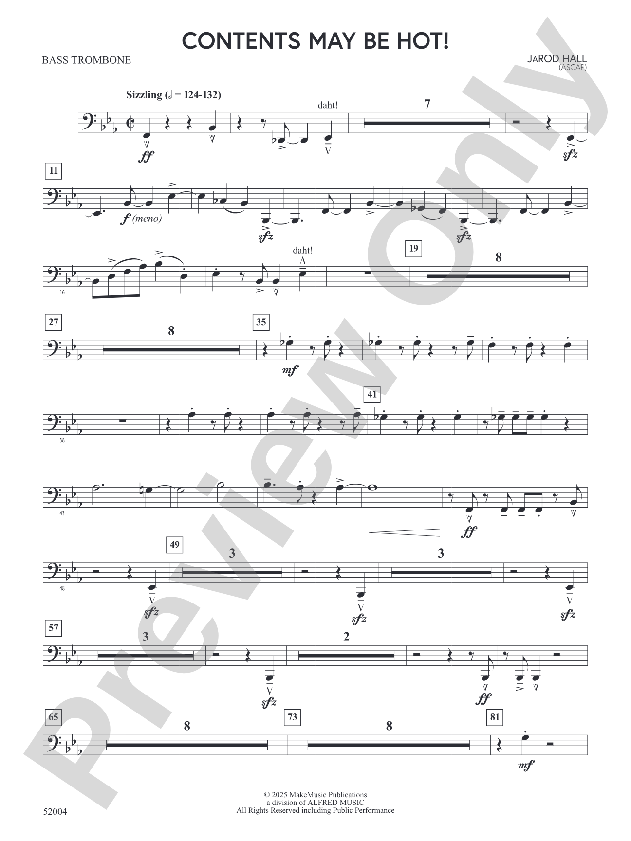 Contents May Be Hot!: Bass Trombone