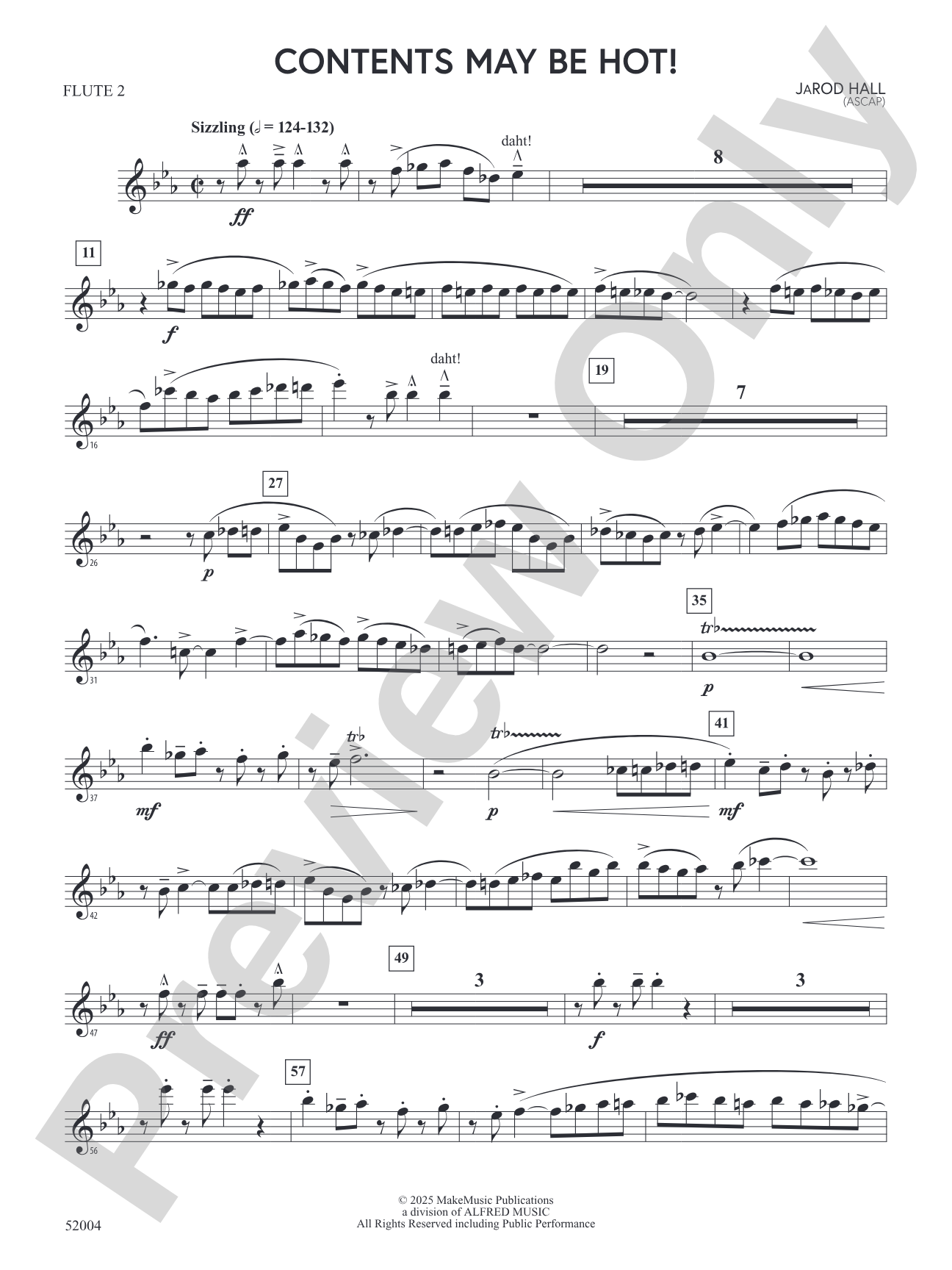 Contents May Be Hot!: 2nd Flute