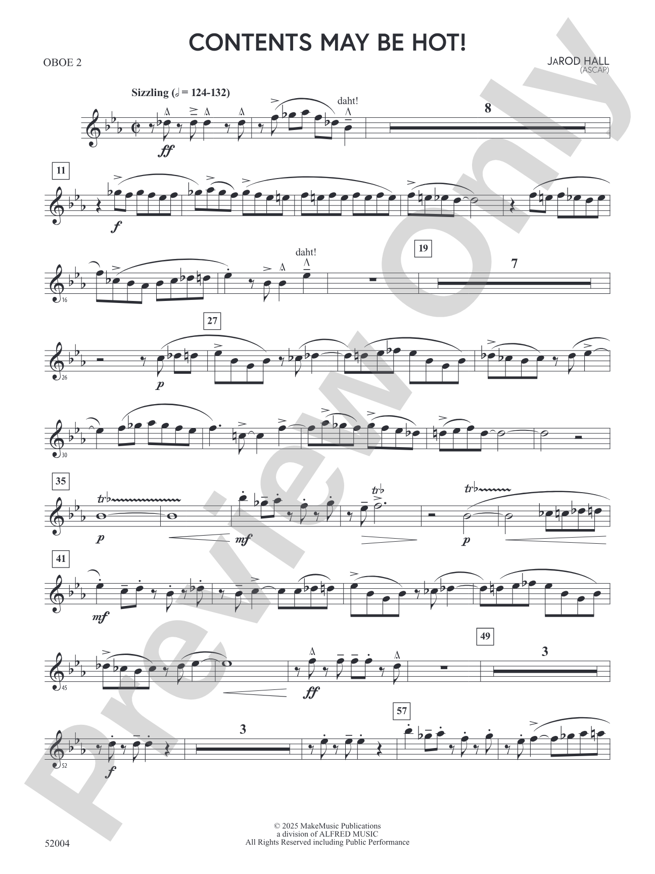 Contents May Be Hot!: 2nd Oboe