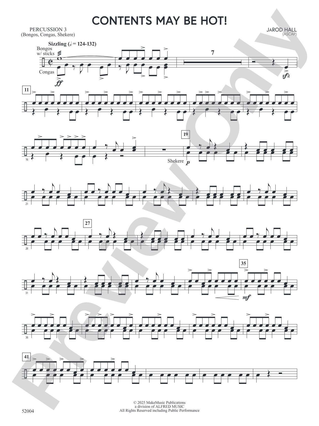Contents May Be Hot!: 3rd Percussion