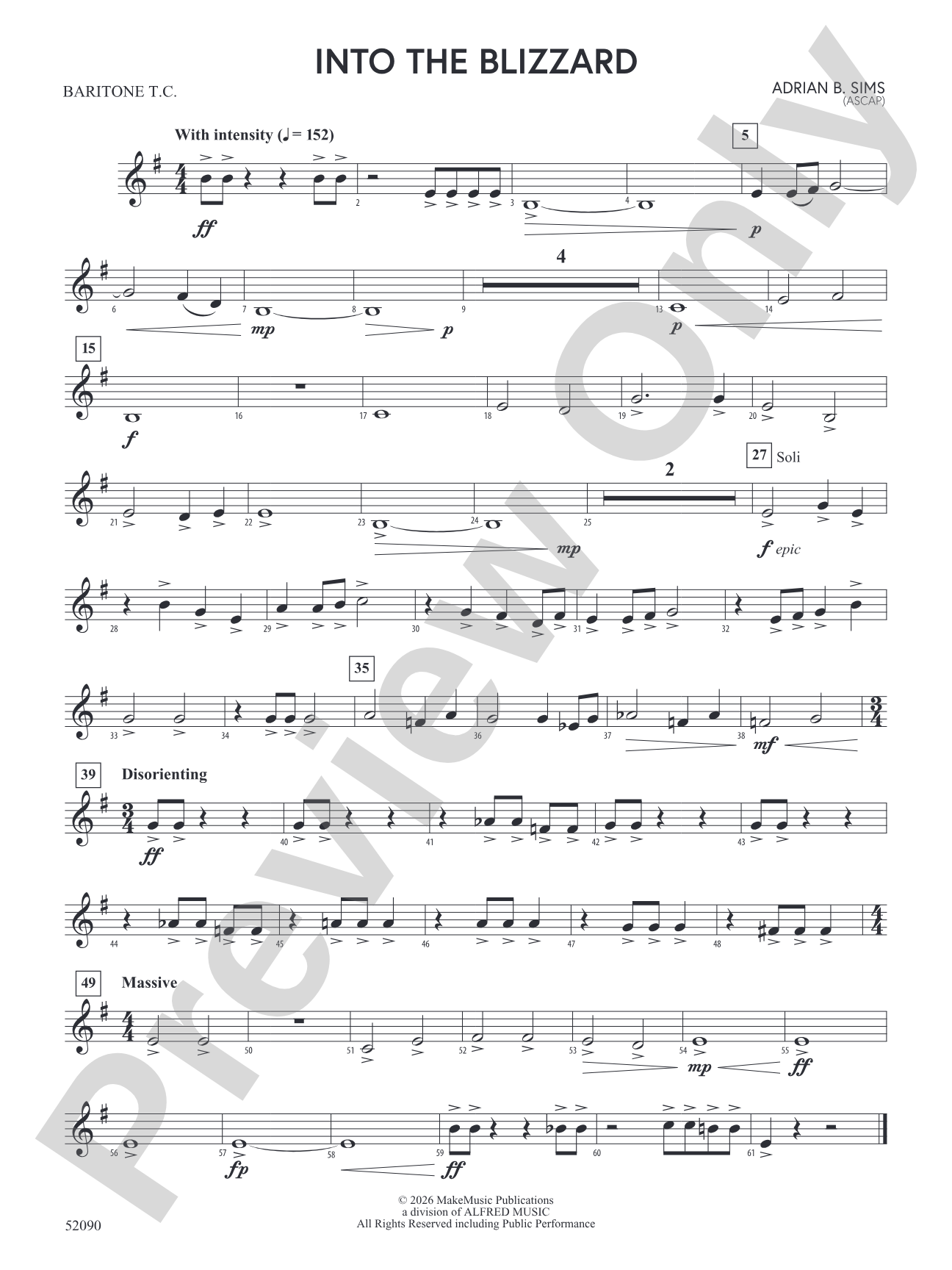 Into the Blizzard: Baritone T.C.