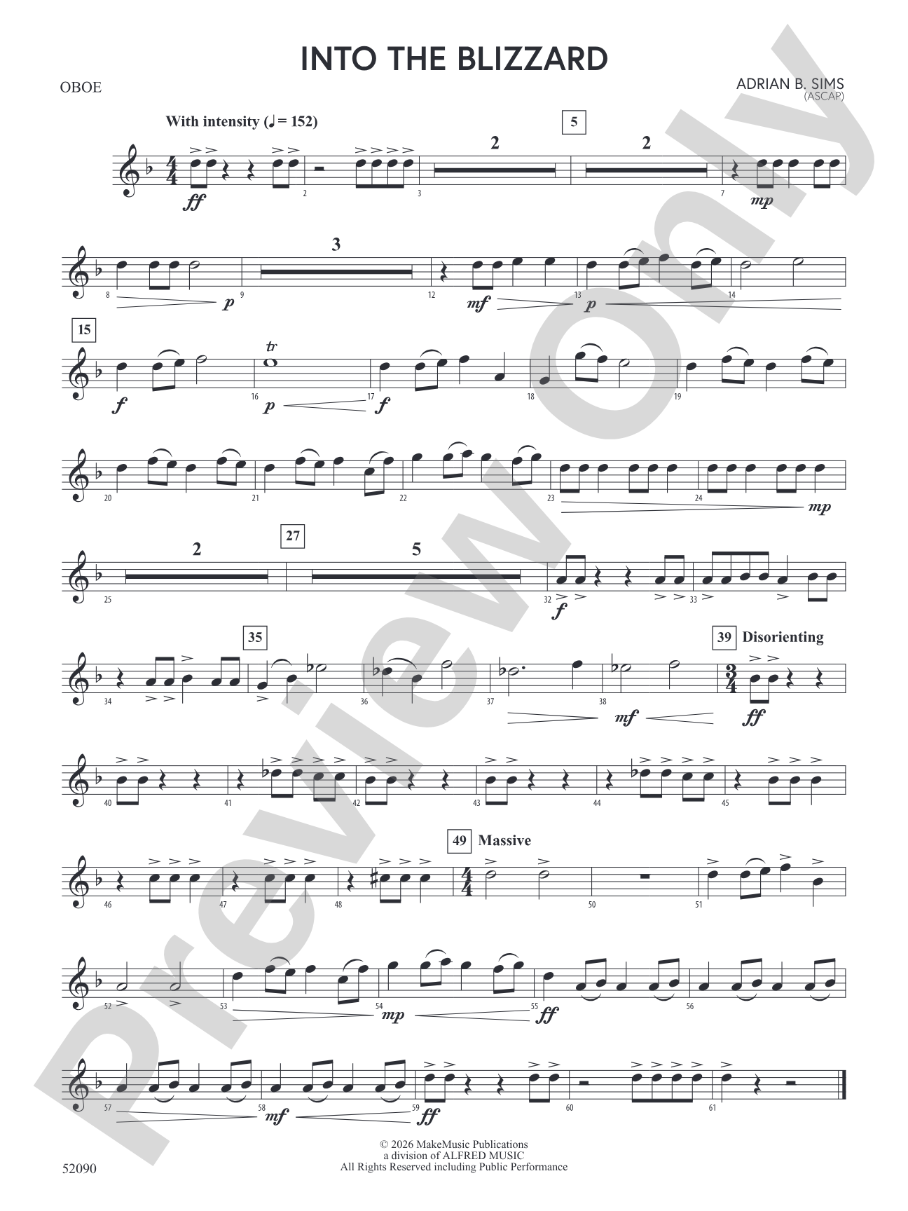 Into the Blizzard: Oboe