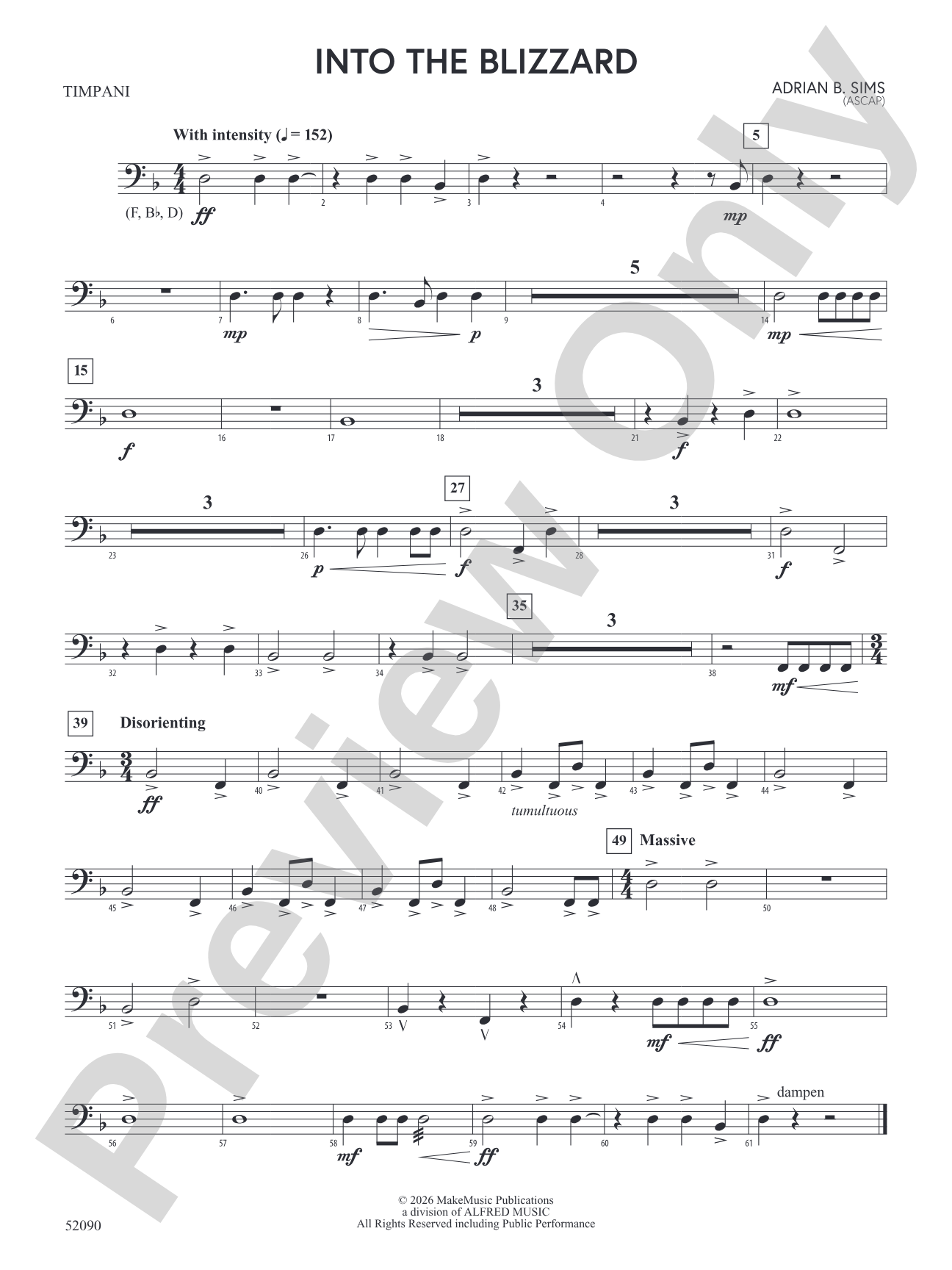 Into the Blizzard: Timpani