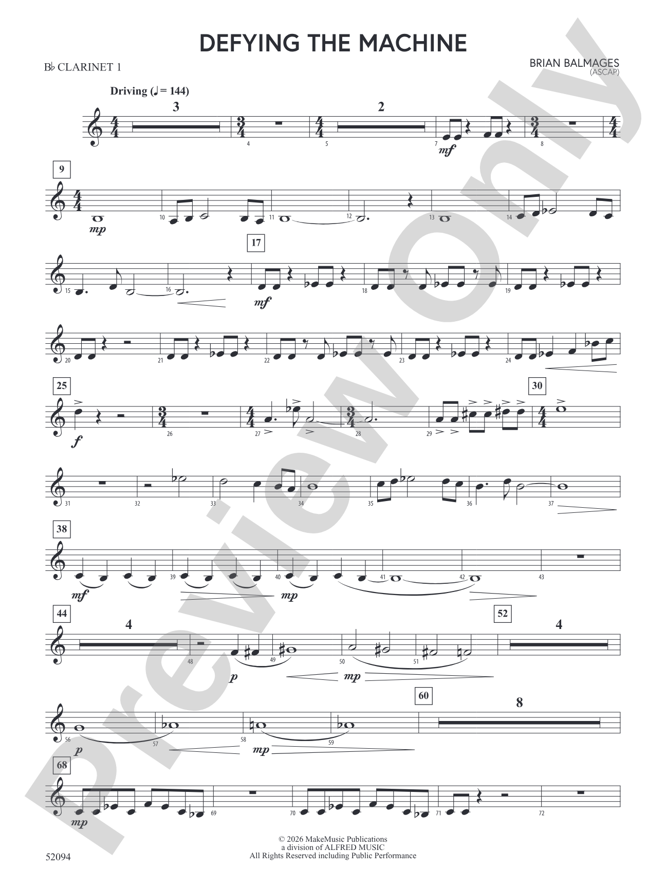 Defying the Machine: 1st B-flat Clarinet