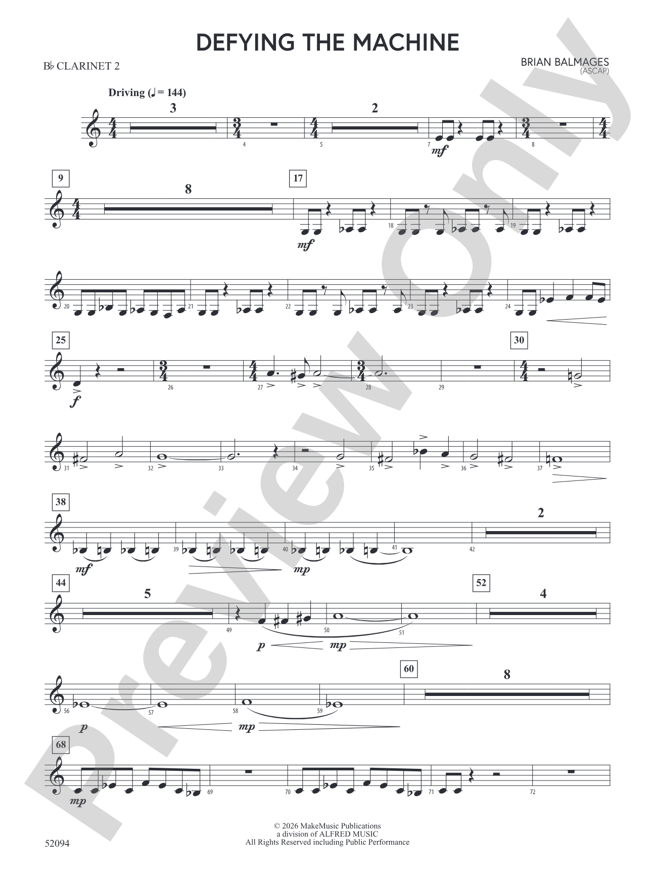 Defying the Machine: 2nd B-flat Clarinet