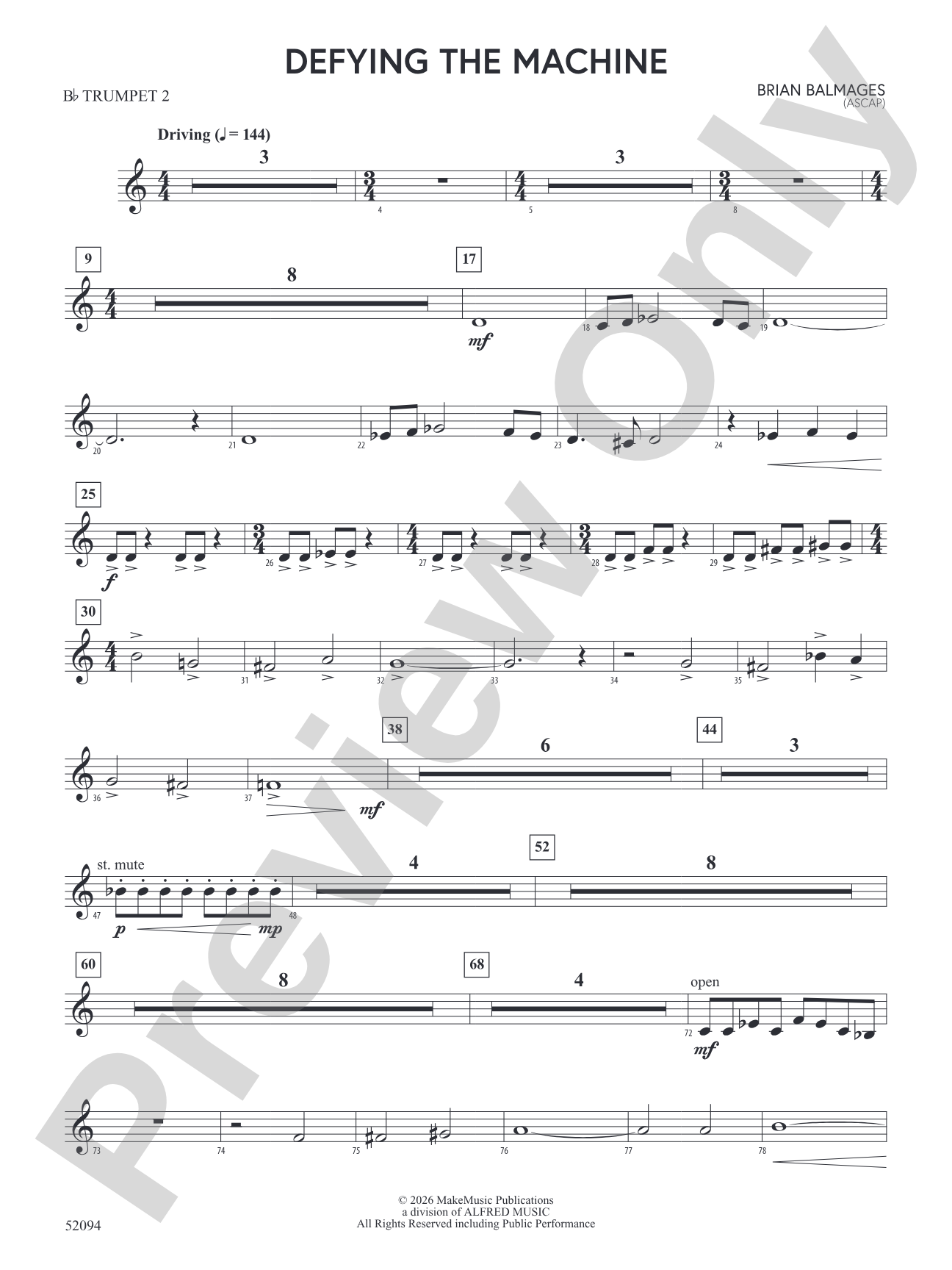 Defying the Machine: 2nd B-flat Trumpet