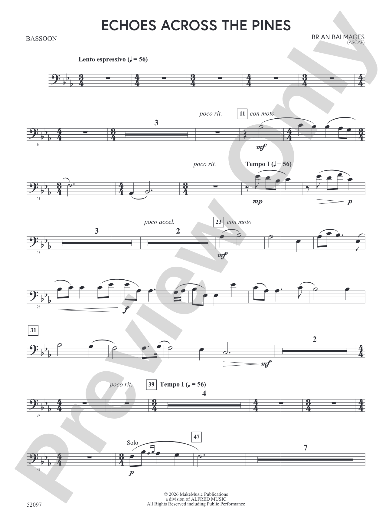 Echoes Across the Pines: Bassoon