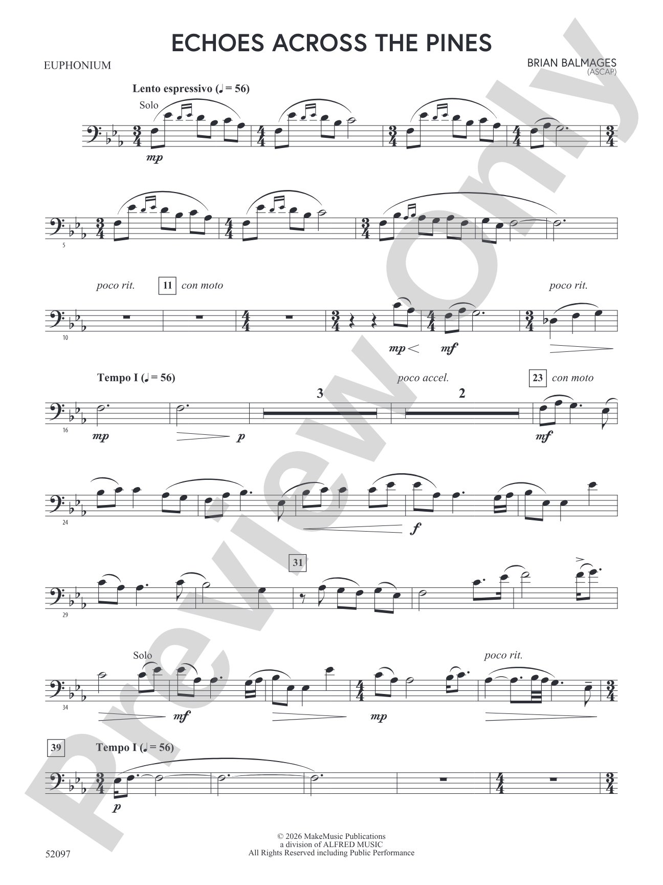 Echoes Across the Pines: Baritone B.C.