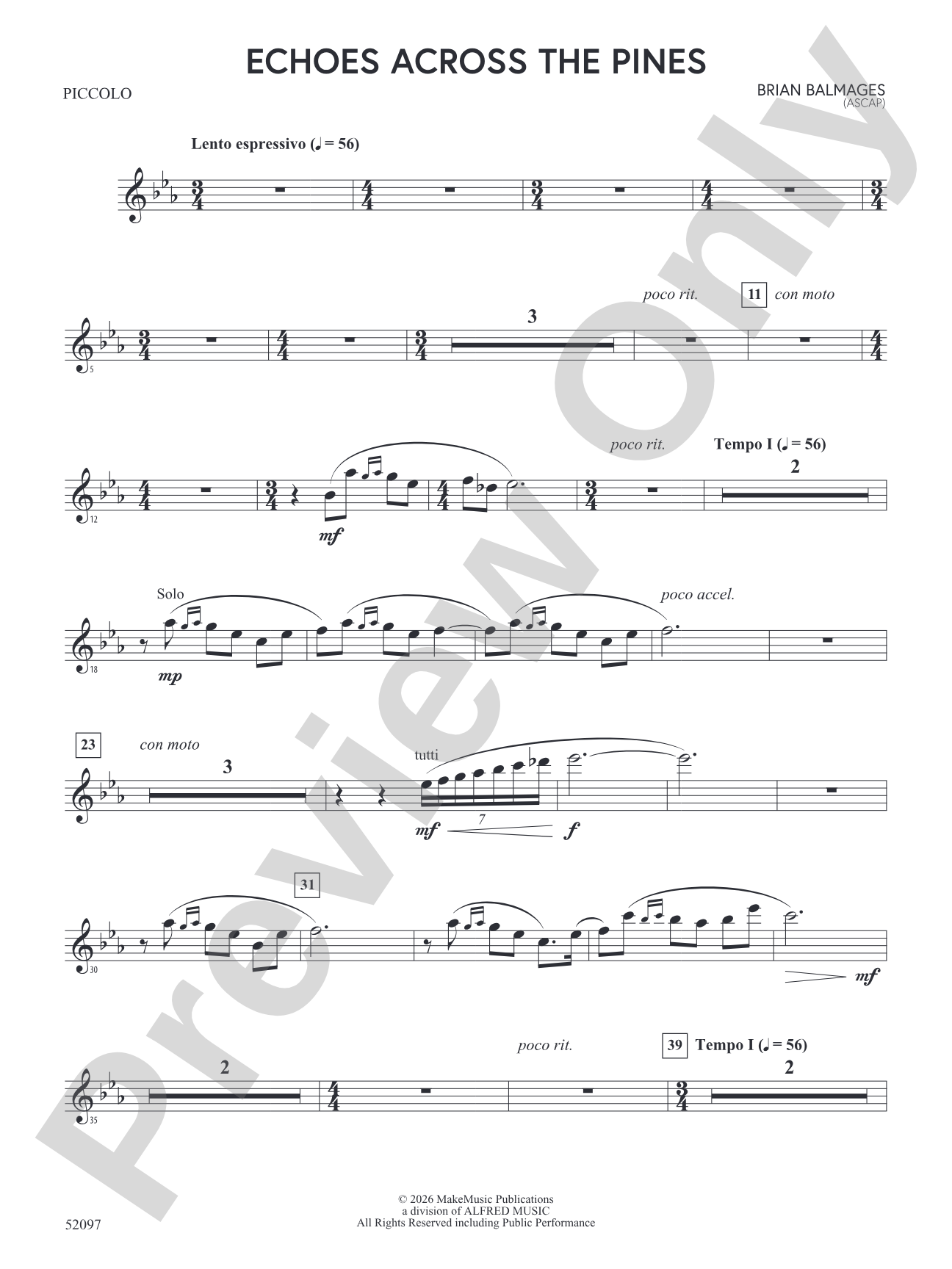 Echoes Across the Pines: Piccolo
