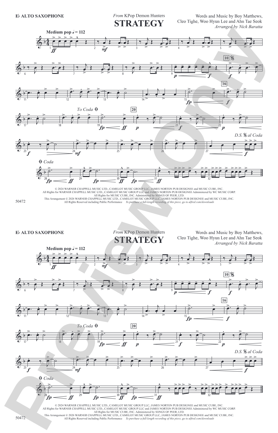 Strategy: E-flat Alto Saxophone