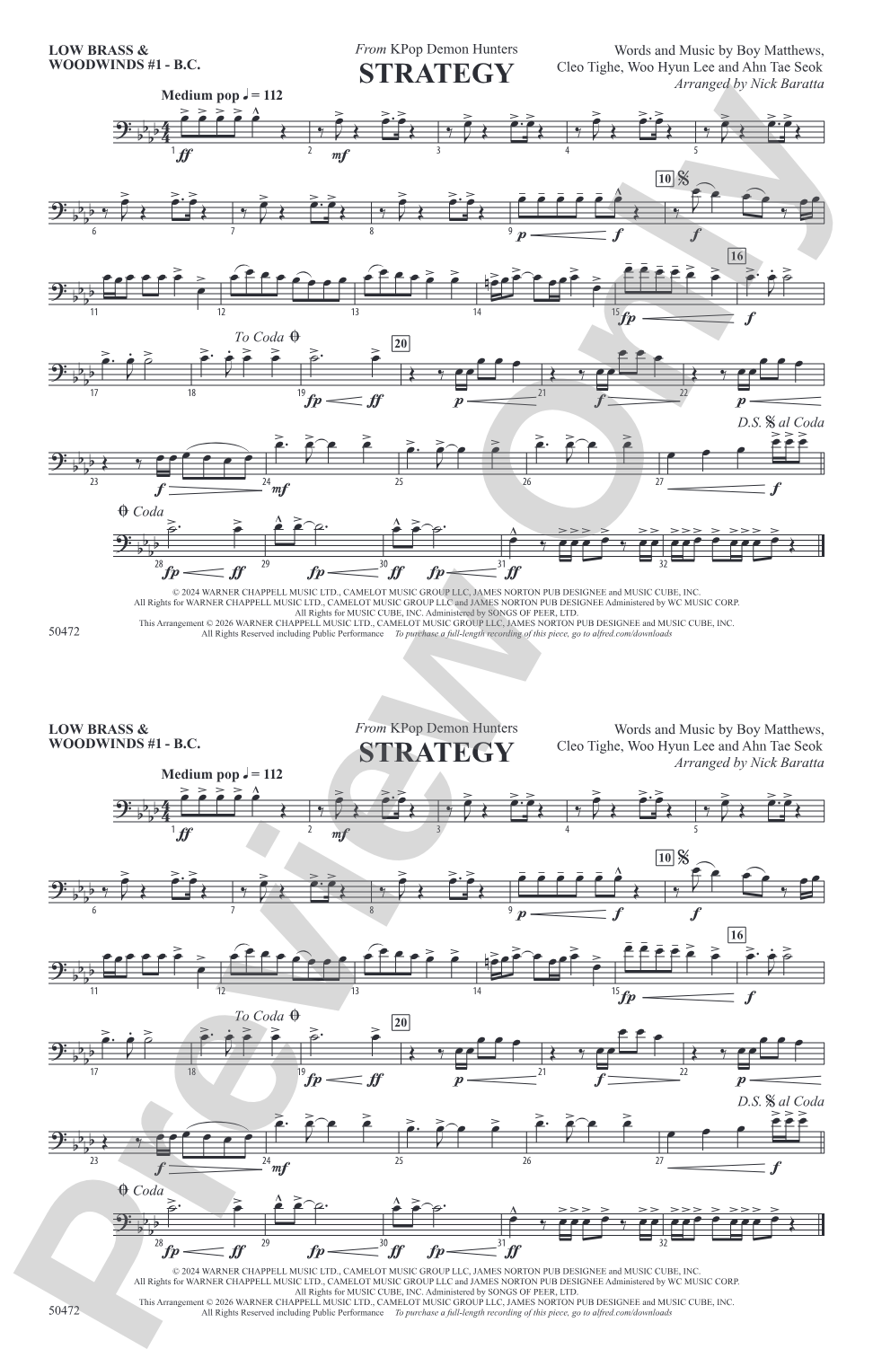 Strategy: Low Brass & Woodwinds #1 - Bass Clef