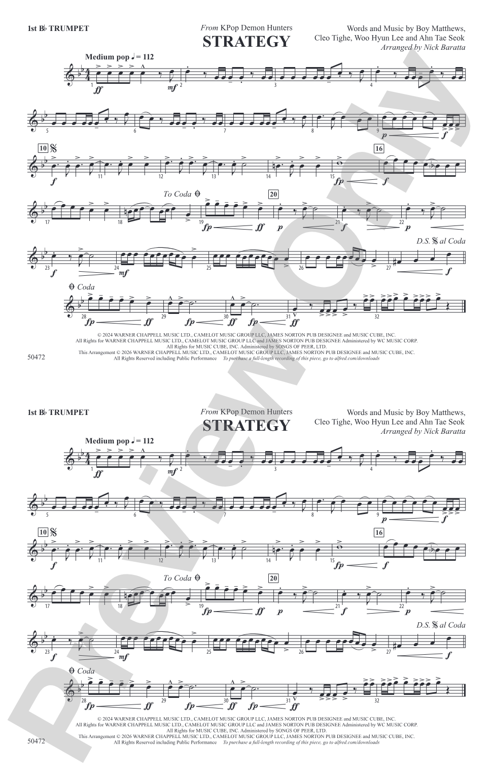 Strategy: 1st B-flat Trumpet