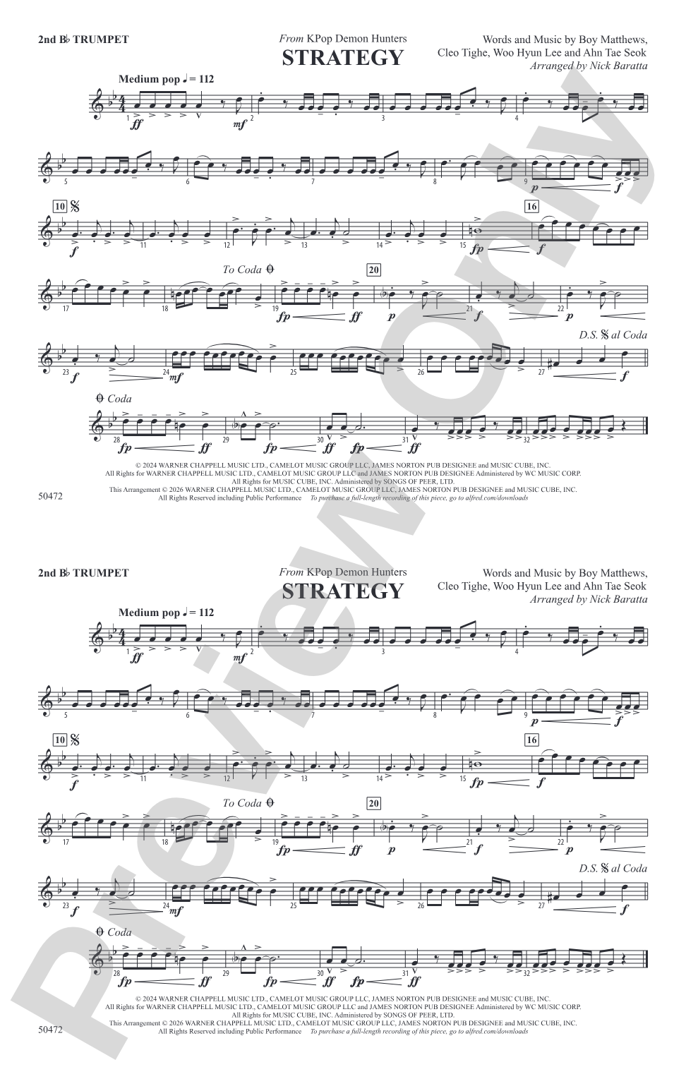 Strategy: 2nd B-flat Trumpet