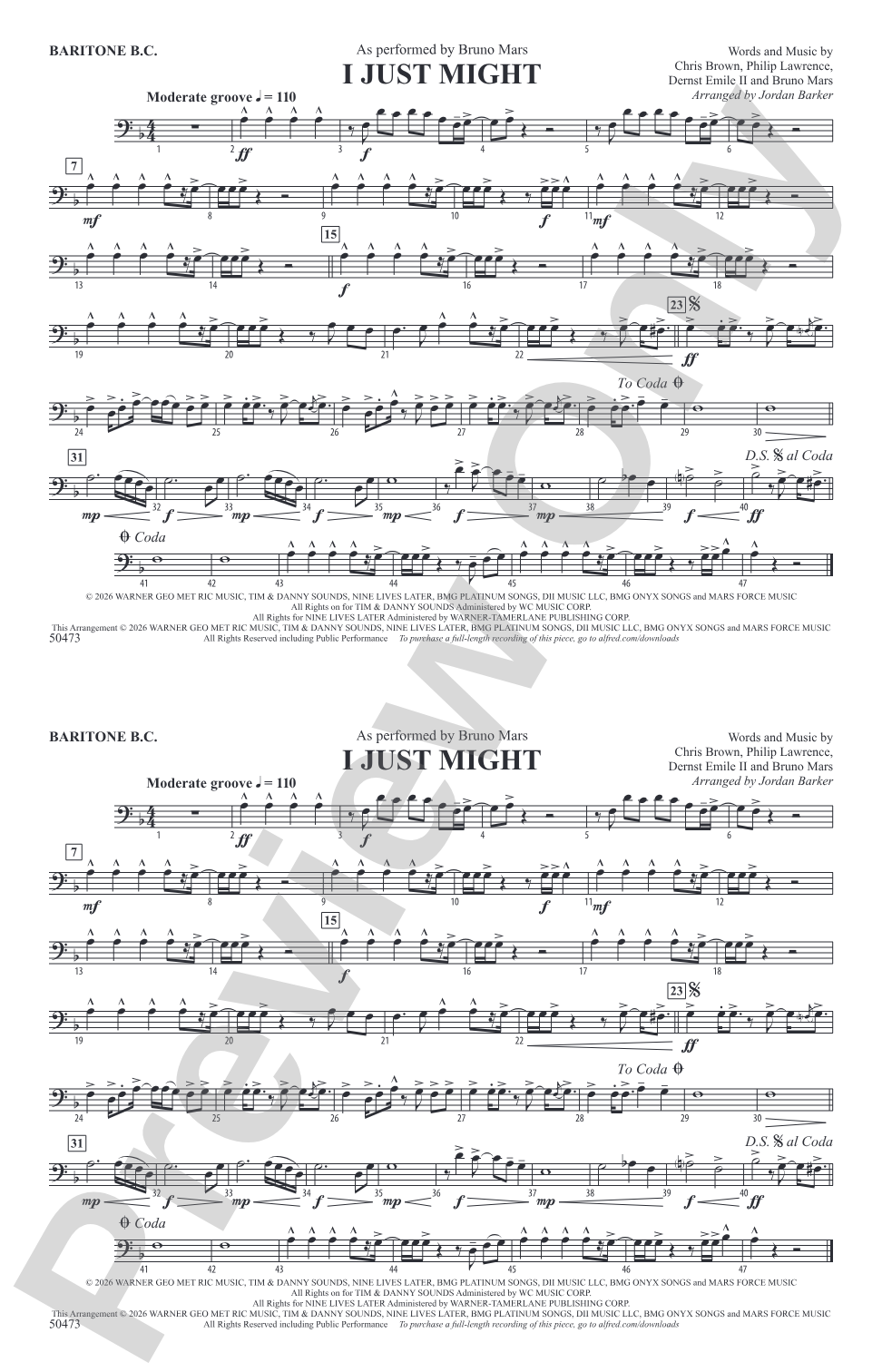 I Just Might: Baritone B.C.