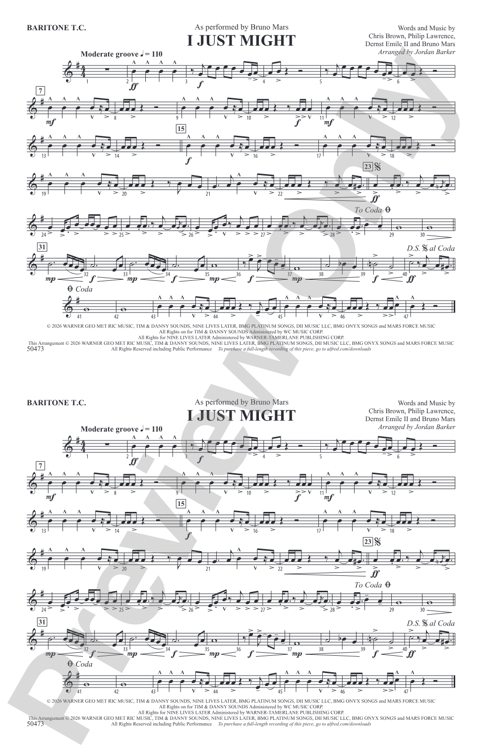 I Just Might: Baritone T.C.
