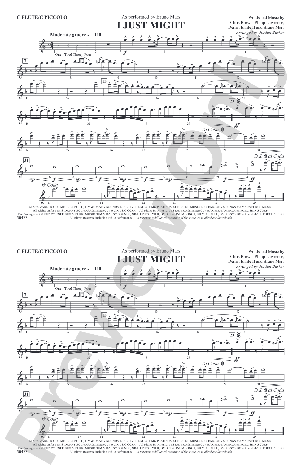 I Just Might: Flute