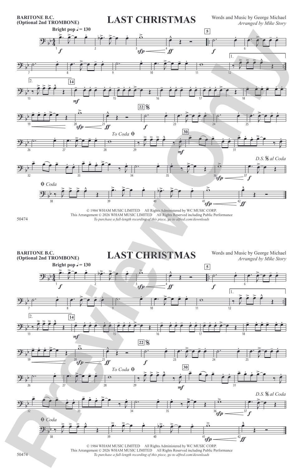 Last Christmas: Baritone B.C.
