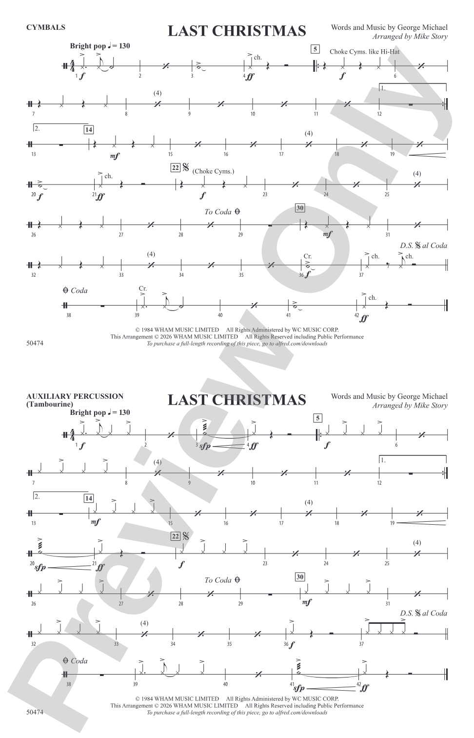 Last Christmas: Cymbals
