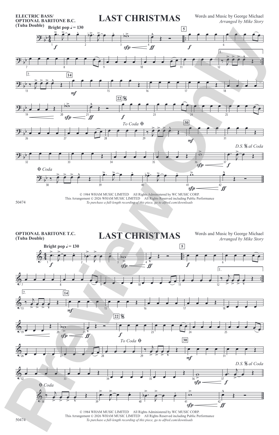 Last Christmas: Electric Bass