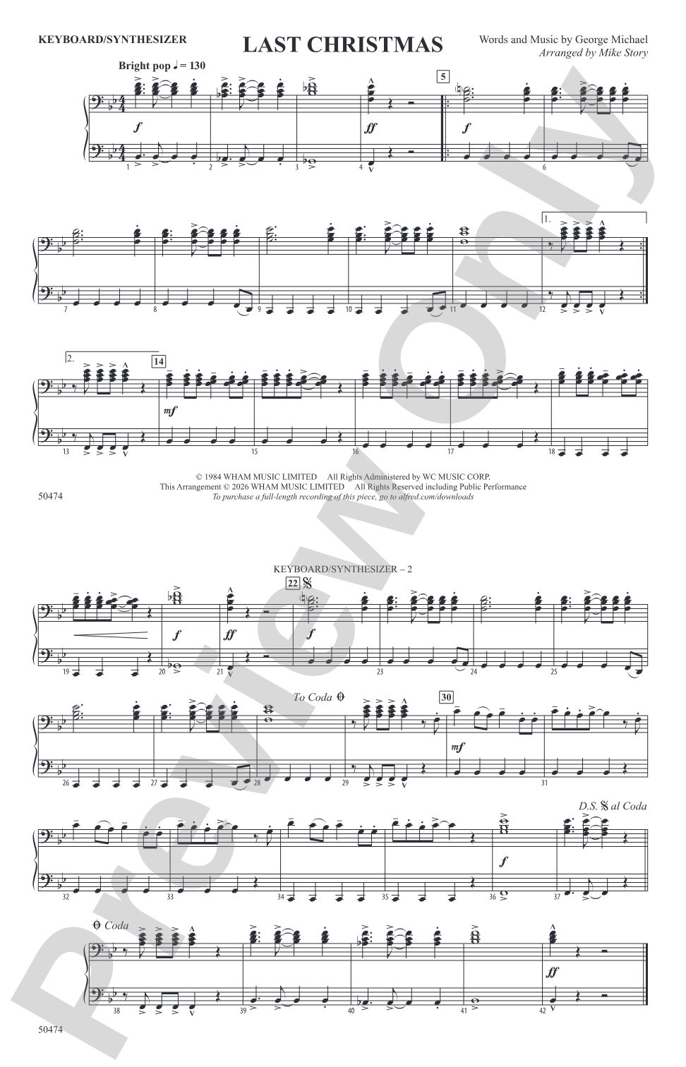 Last Christmas: Piano Accompaniment